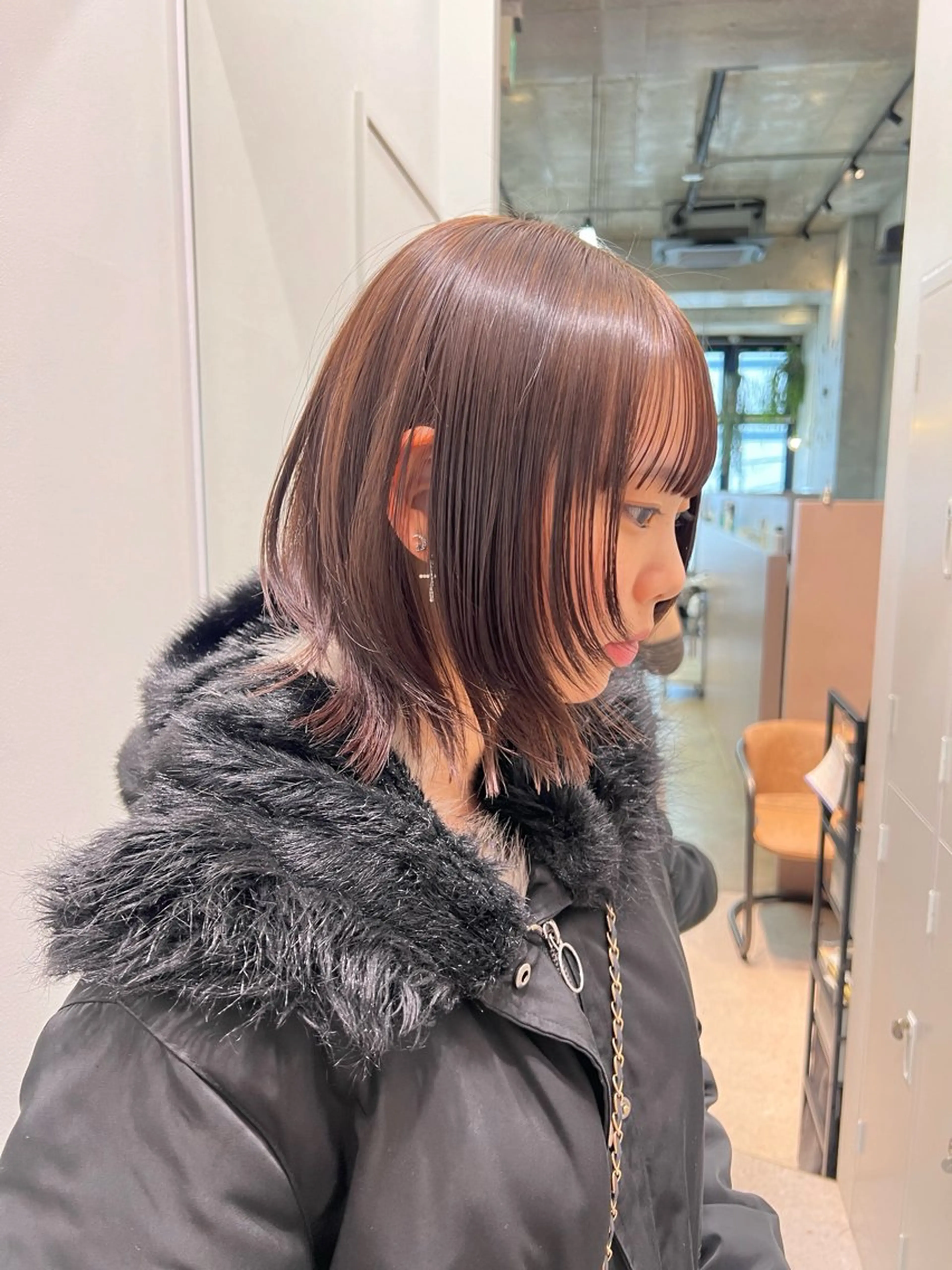 セミロング レイヤーカット カコ♡ ボブ ヘアアレンジのヘアスタイル