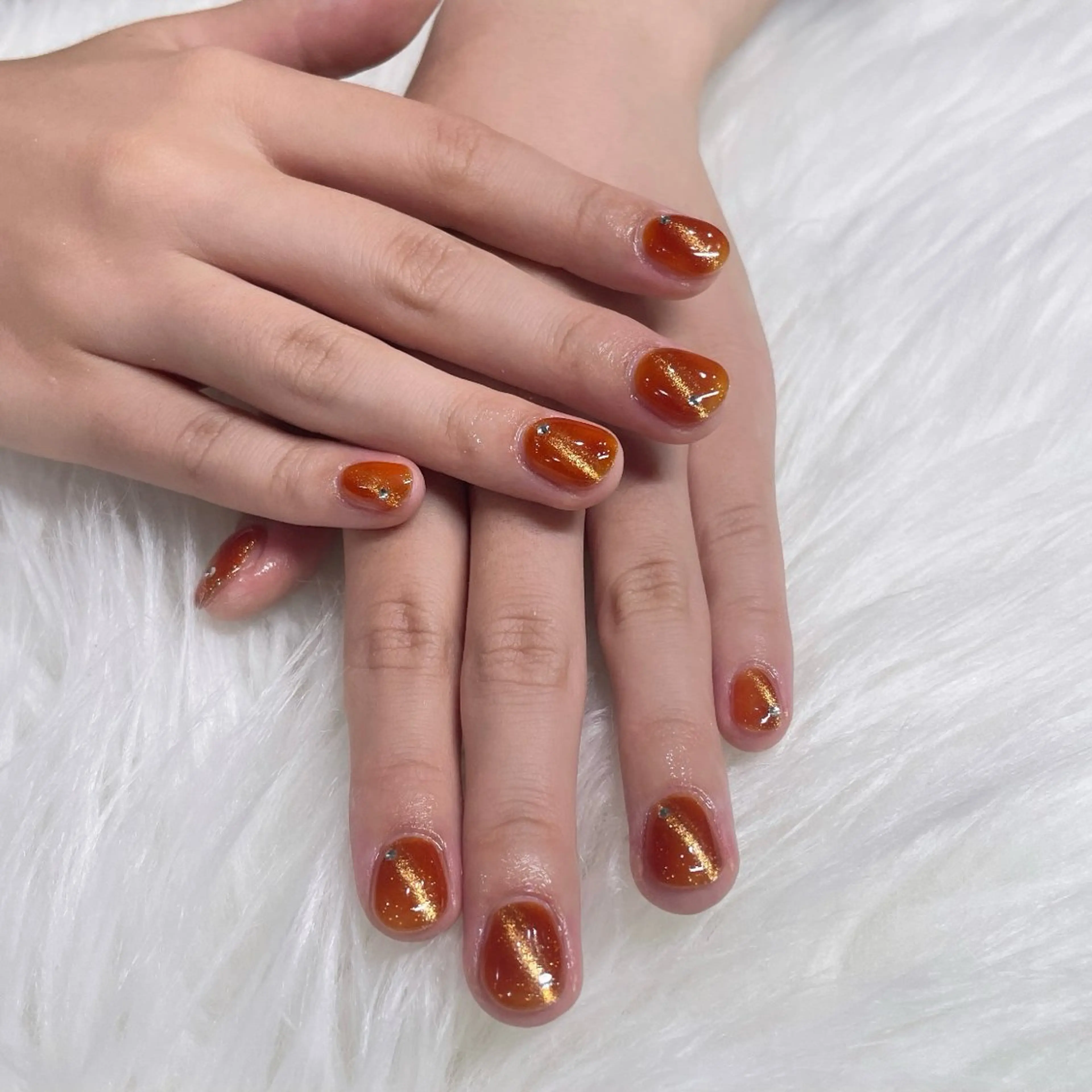 ネイル オレンジ ハンドネイル IROHA NAIL nanaのネイルデザイン