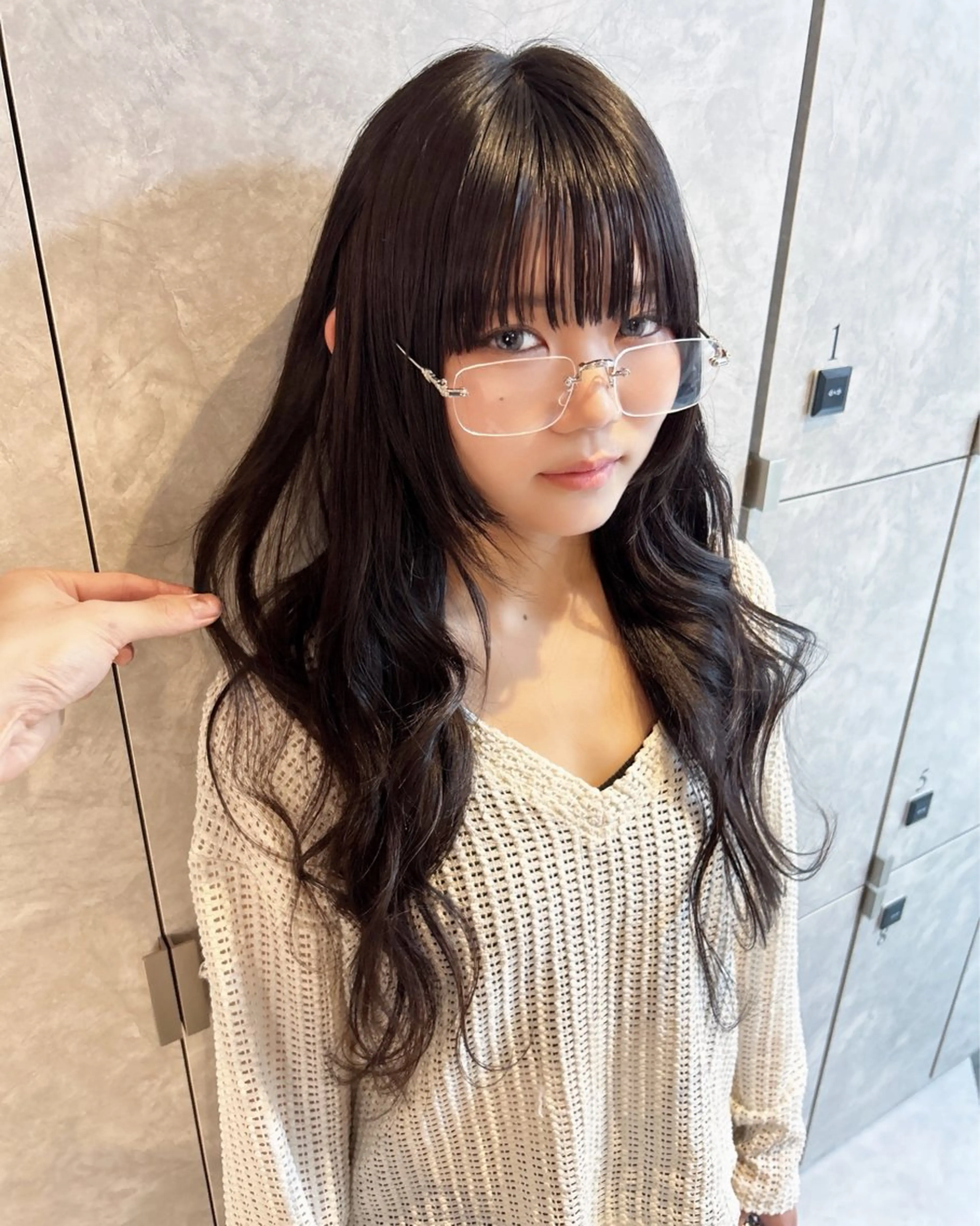 ロング ガルボヘアー心斎橋所属・プルエクステ/プルシ ールエクステ/地雷系のヘアスタイル
