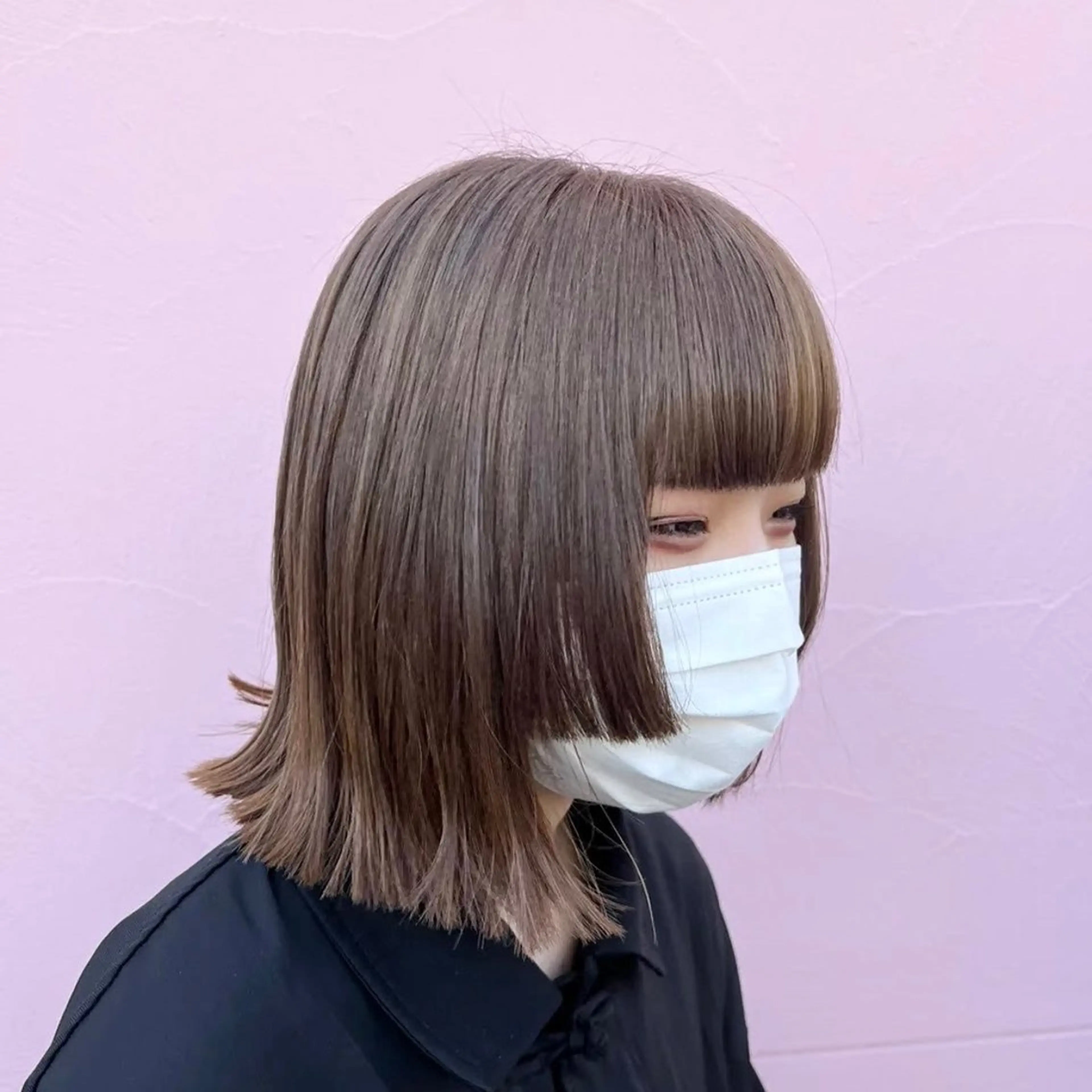 ミディアム カラー フルールドソレイユ所属・♡ナナコ♡ レイヤー/艶髪のヘアスタイル