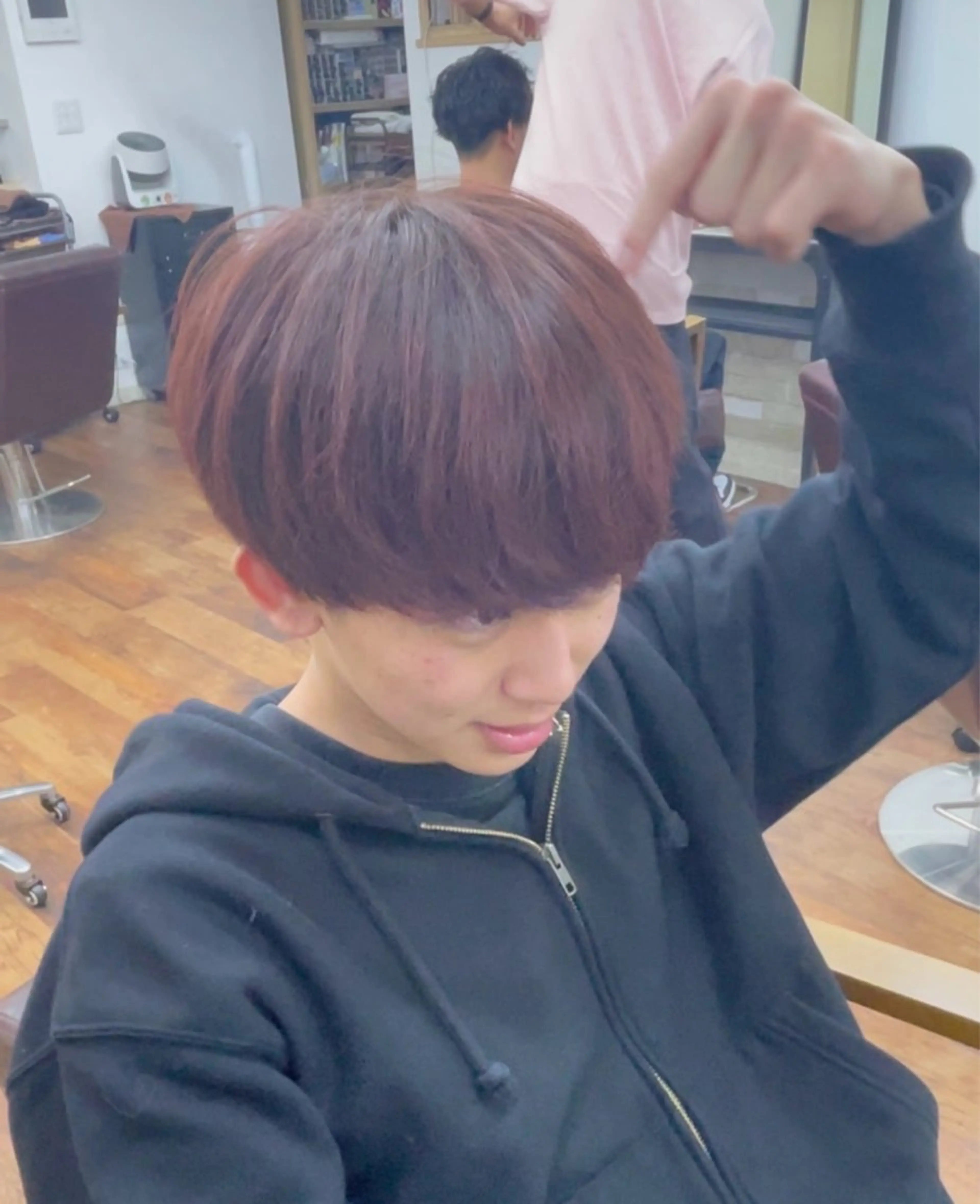 カラー メンズ マッシュ レッドカラー Ritsuki メンズ特化😎のヘアスタイル