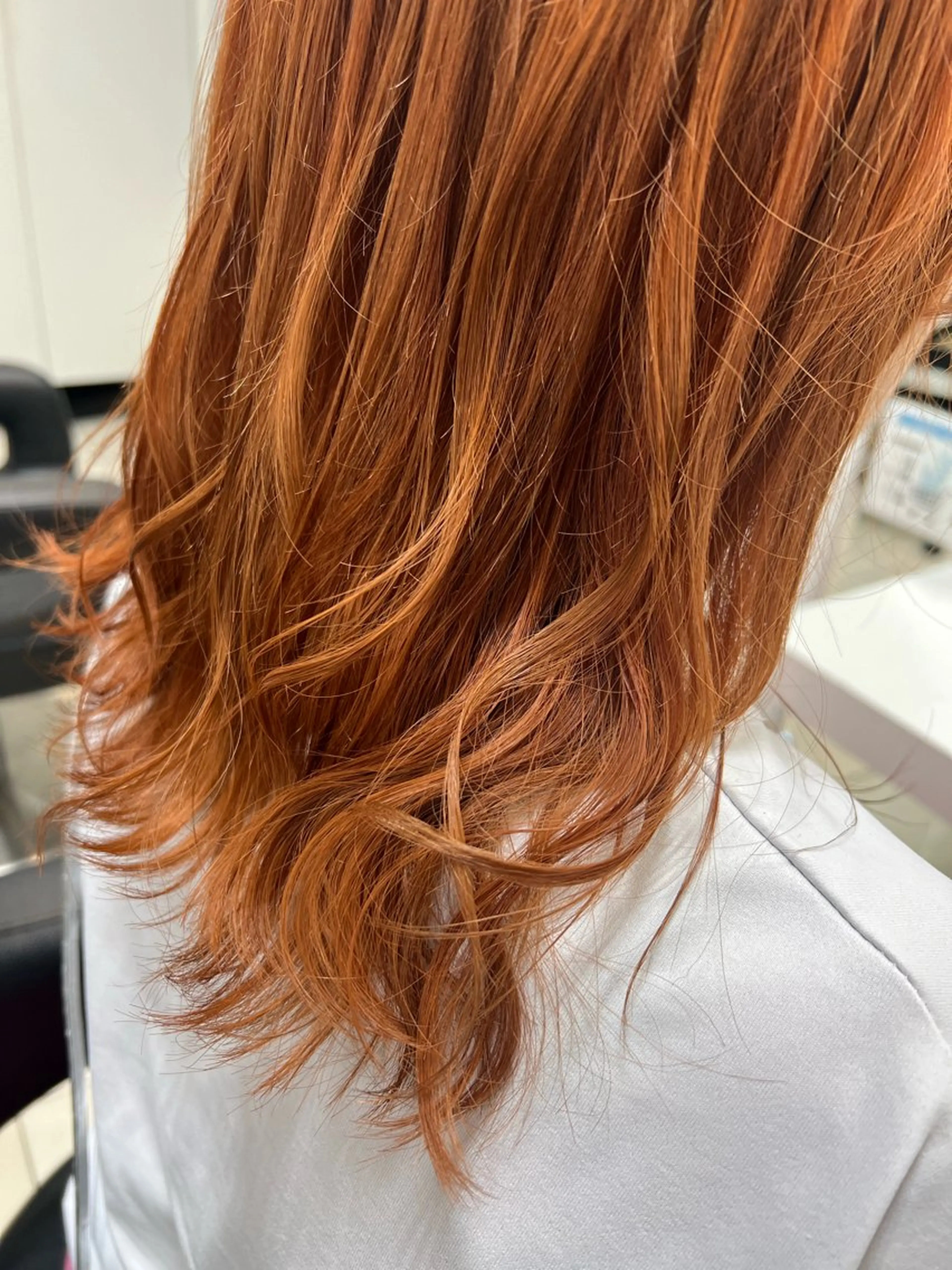 セミロング ヘアカラー 【メンズ縮毛矯正/ 艶カラー】美涼🎀のヘアスタイル