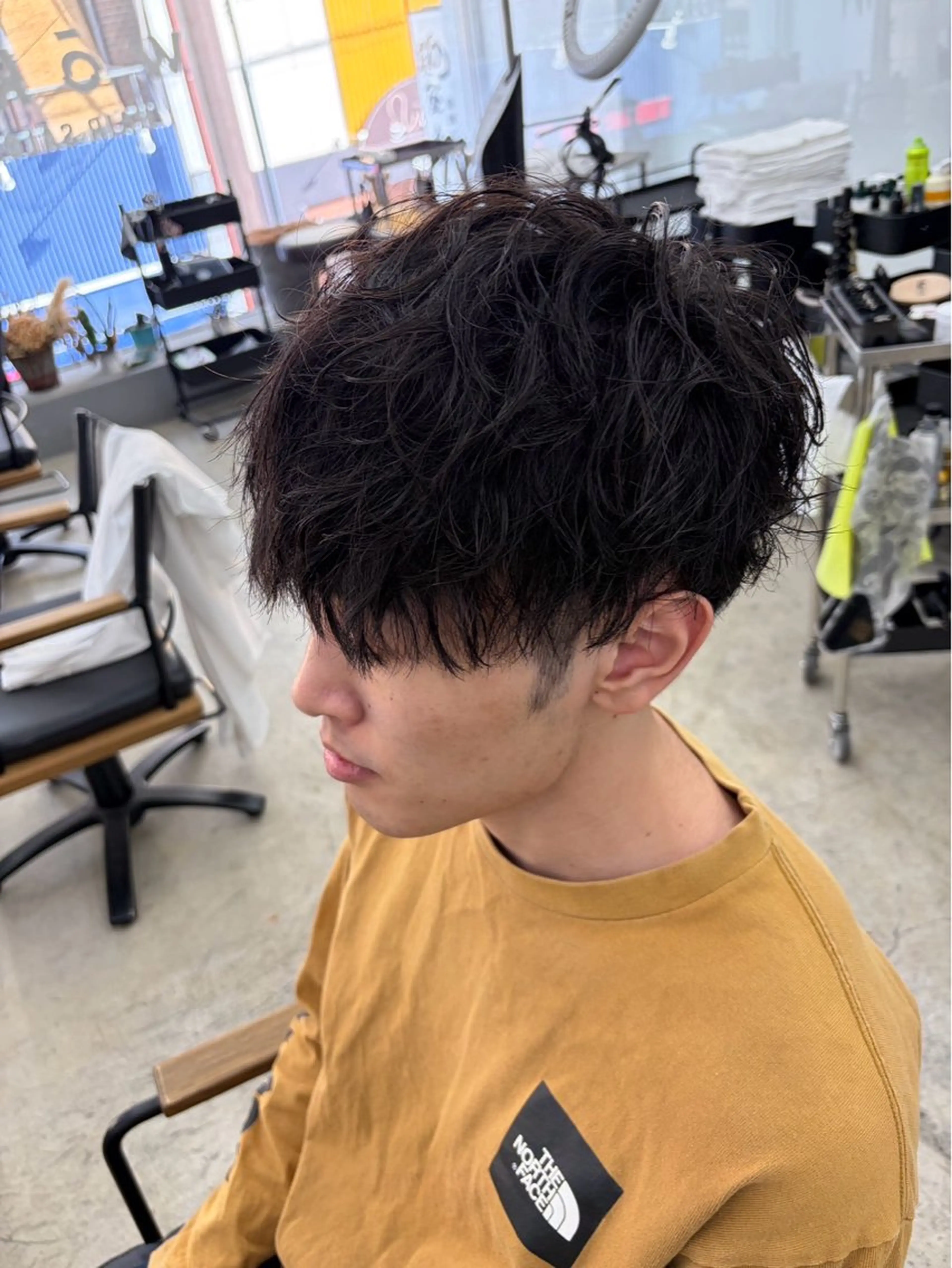 ショート パーマ メンズ カット パーマ メンズ専門サロン wokeのヘアスタイル