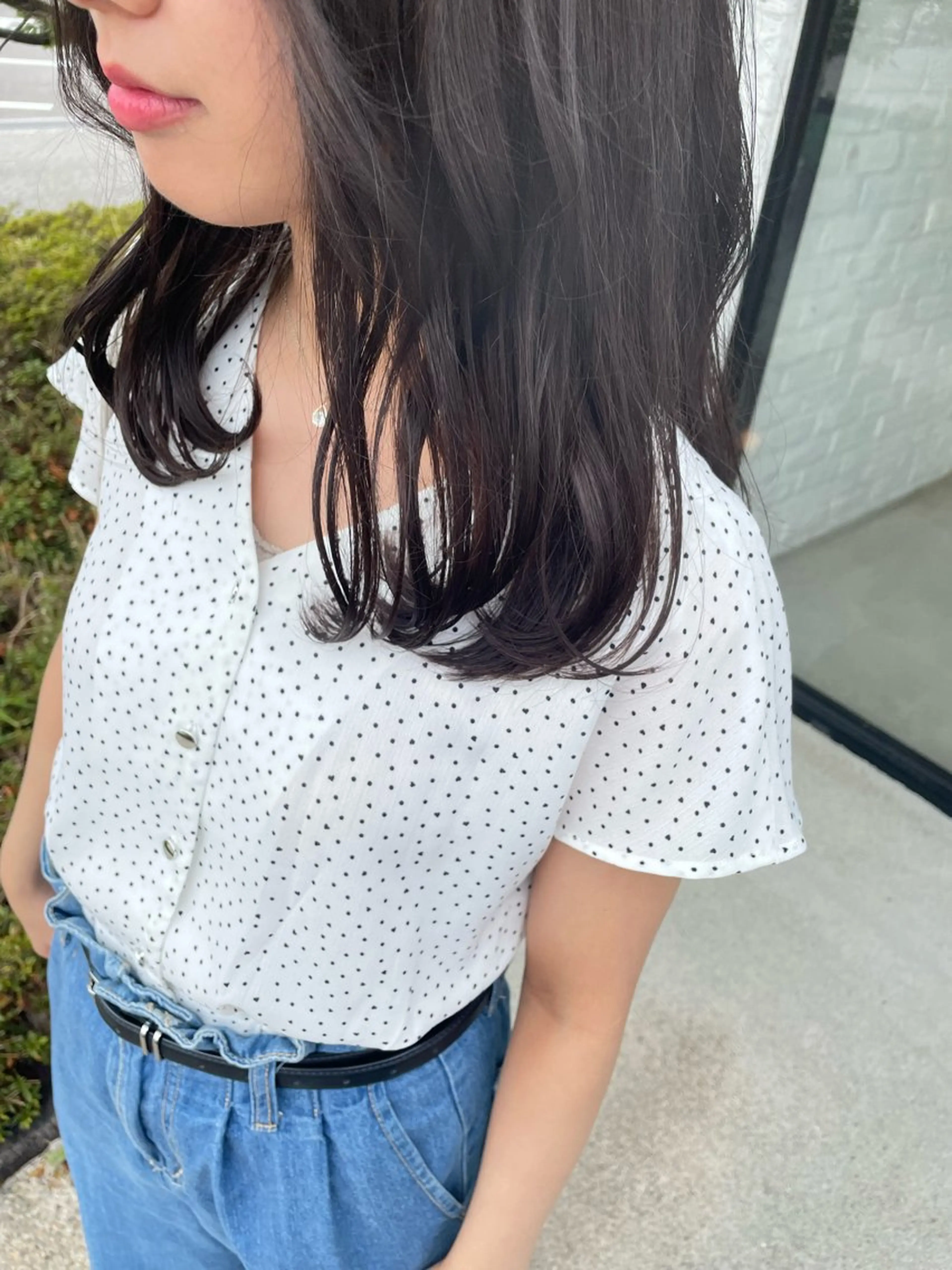 ミディアム レイヤーカット カット ヘアカラー テラダ ユウシンのヘアスタイル