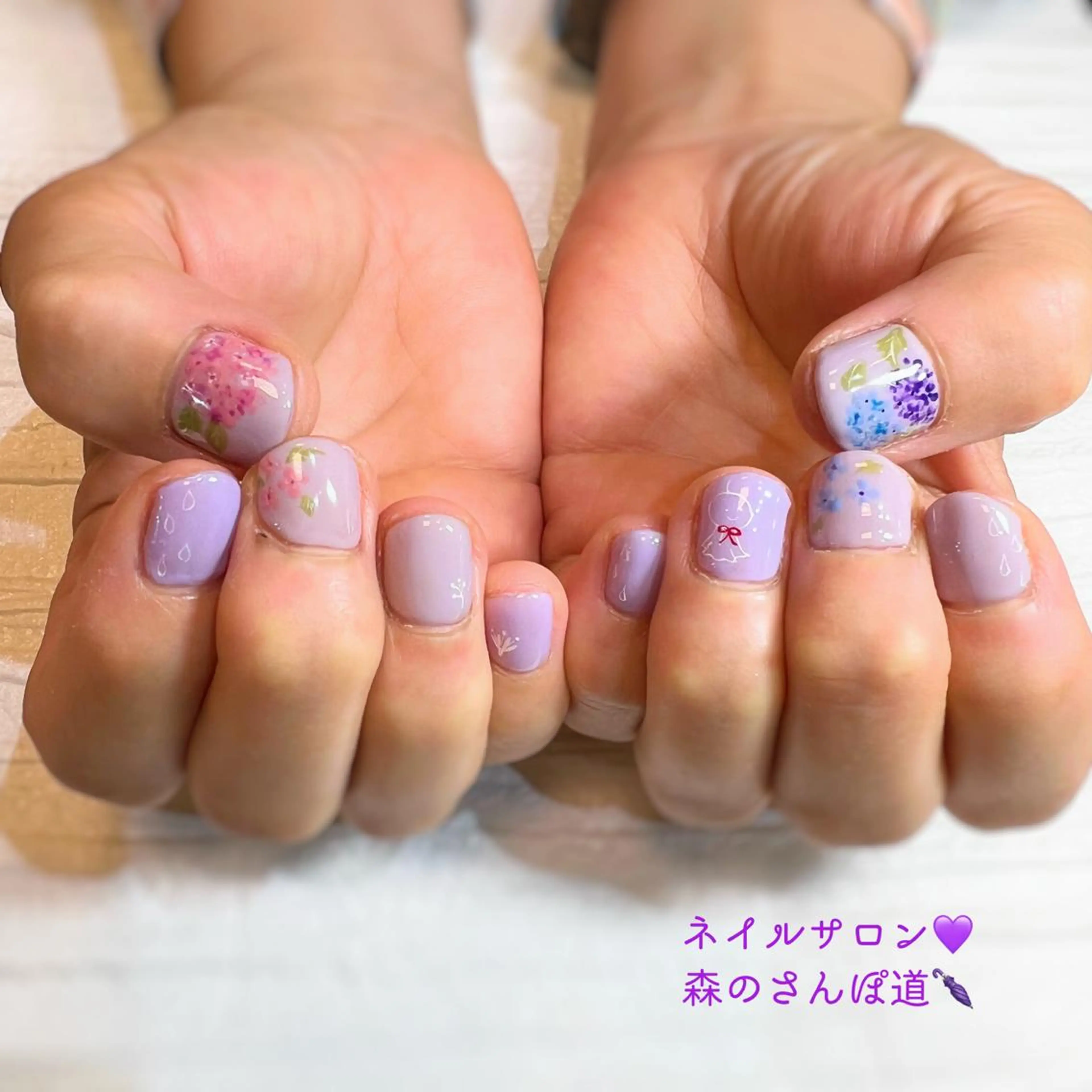 ネイル ハンドネイル 森のさんぽ道所属・ショートネイル 森のさんぽ道のネイルデザイン