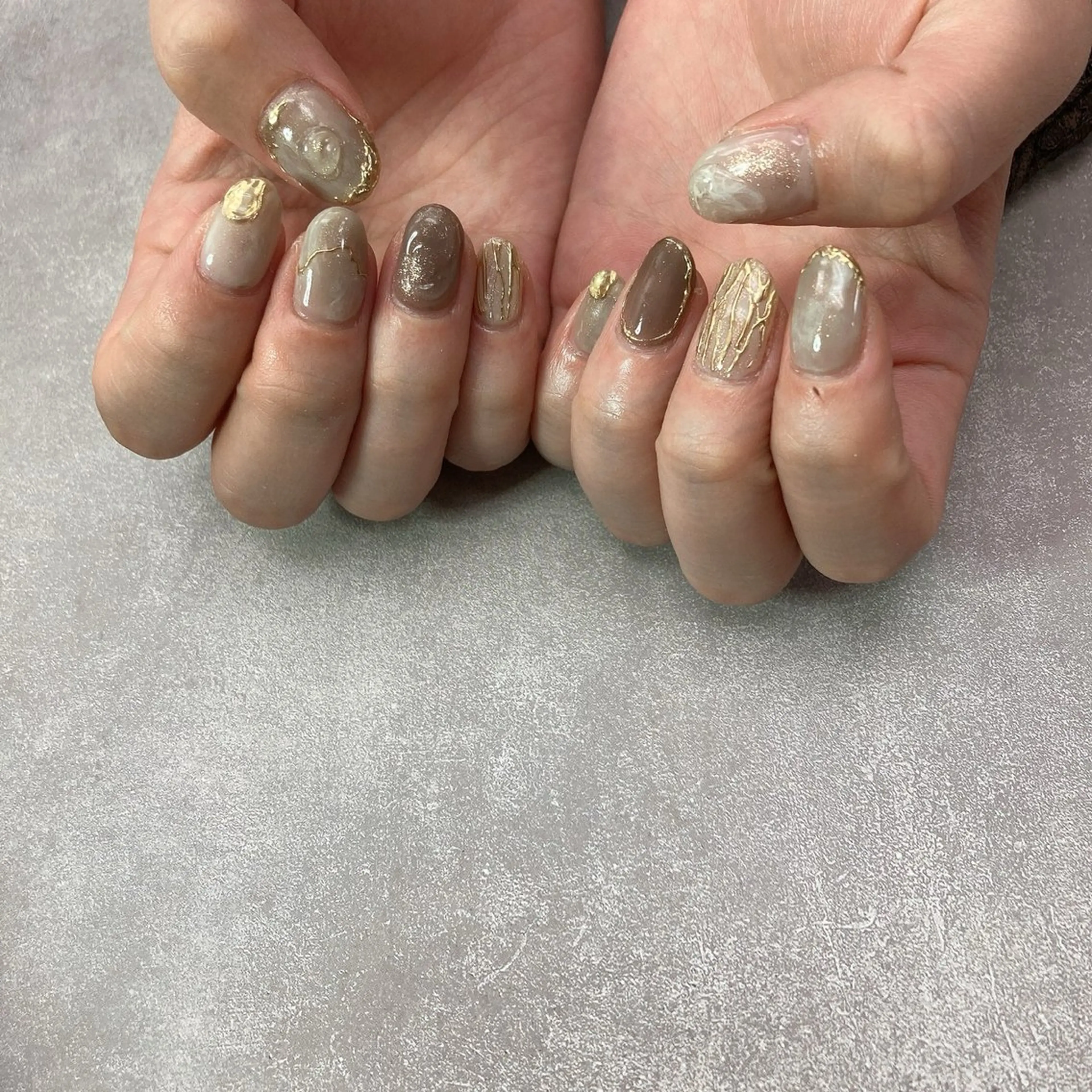 ネイル ジェルネイル ミラーネイル 持ち込み 春ネイル ハンドネイル tamu nail 　金町のネイルデザイン