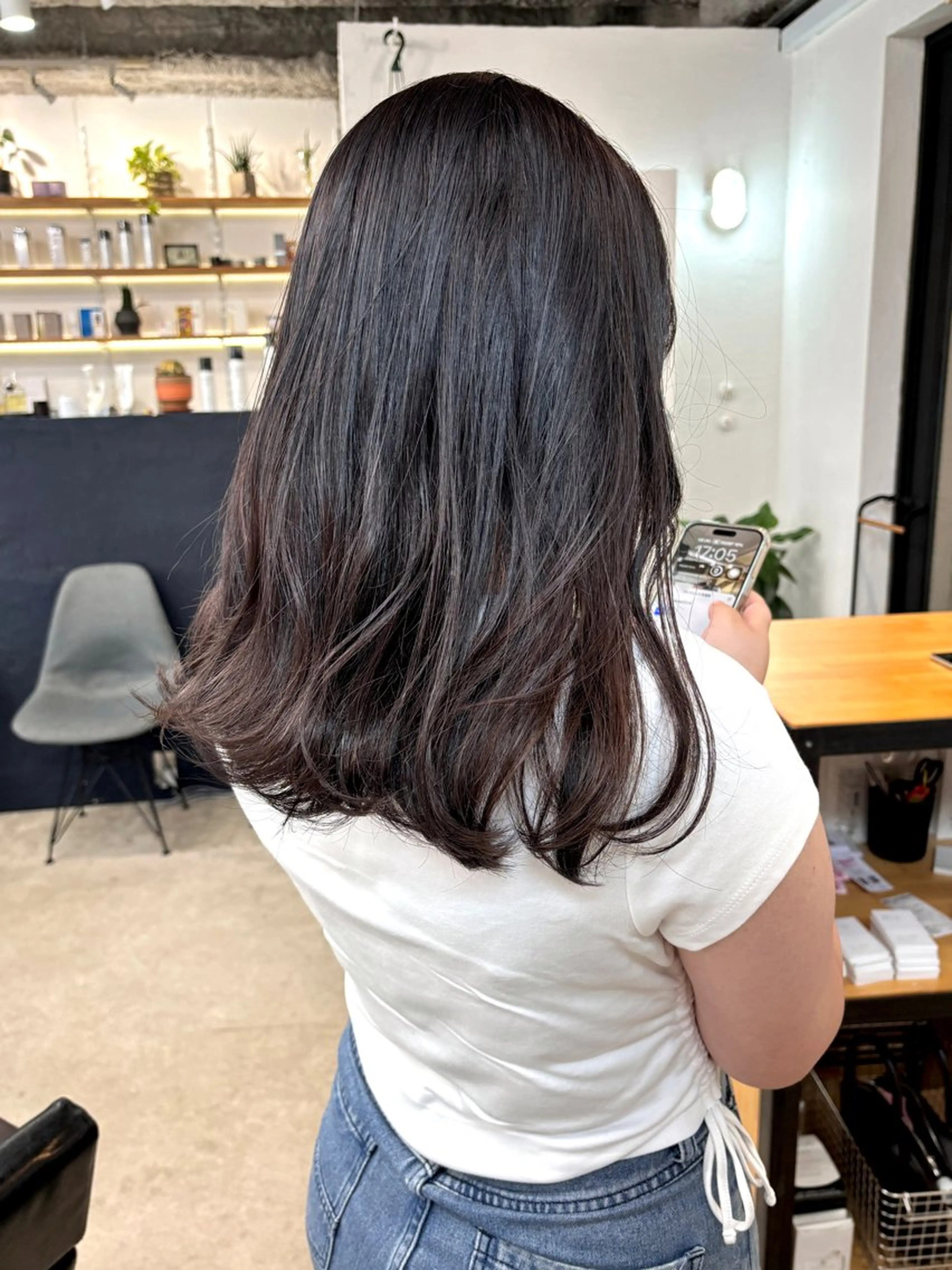 セミロング カラー アッシュ ブリーチ ブラウンカラー カシス 透明感カラー ヘアカラー 暖色カラー/天神/ ヘイマサクラのヘアスタイル