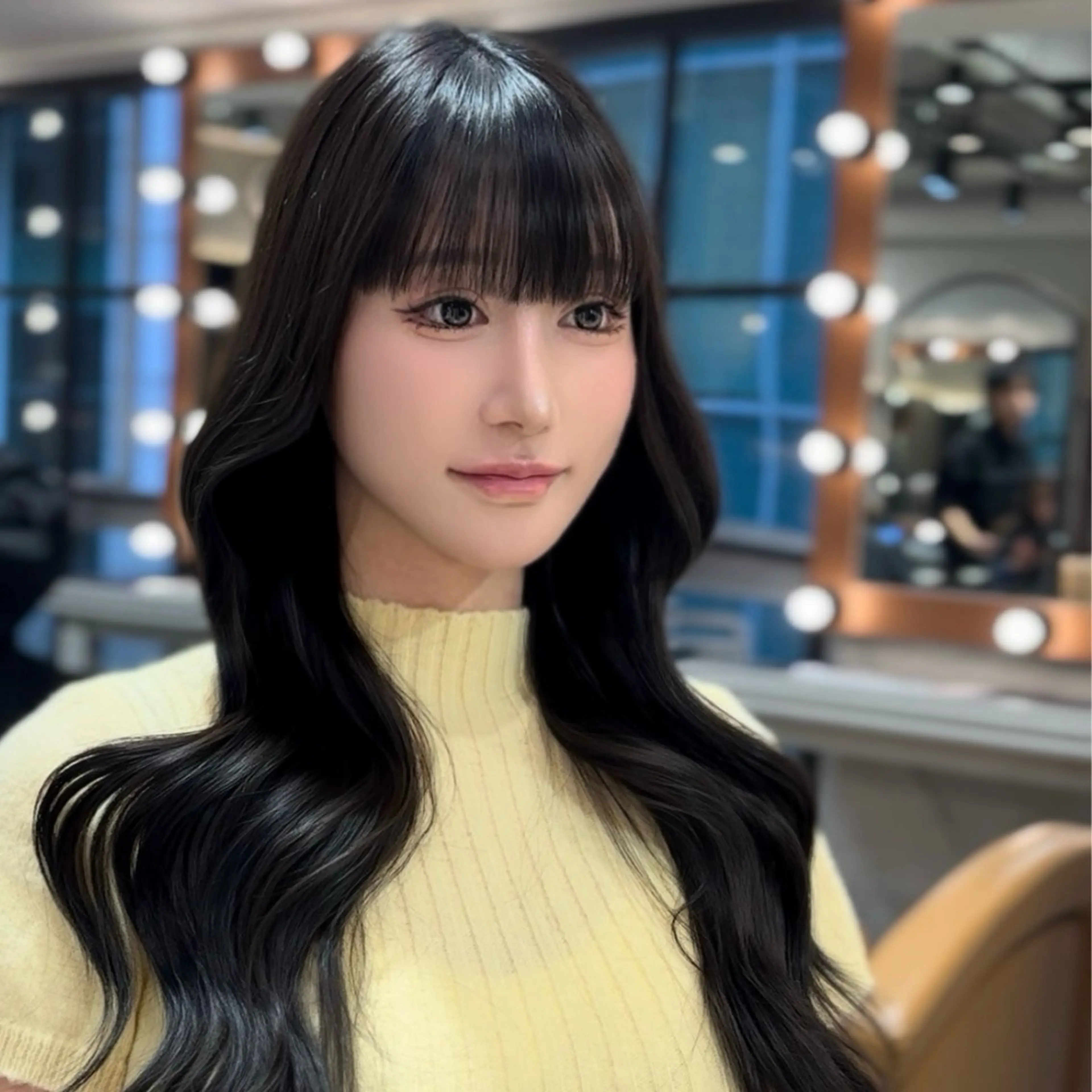 ロング カラー カット ヘアカラー トリートメント 銀座/韓国レイヤー髪 質改善/RYUのヘアスタイル