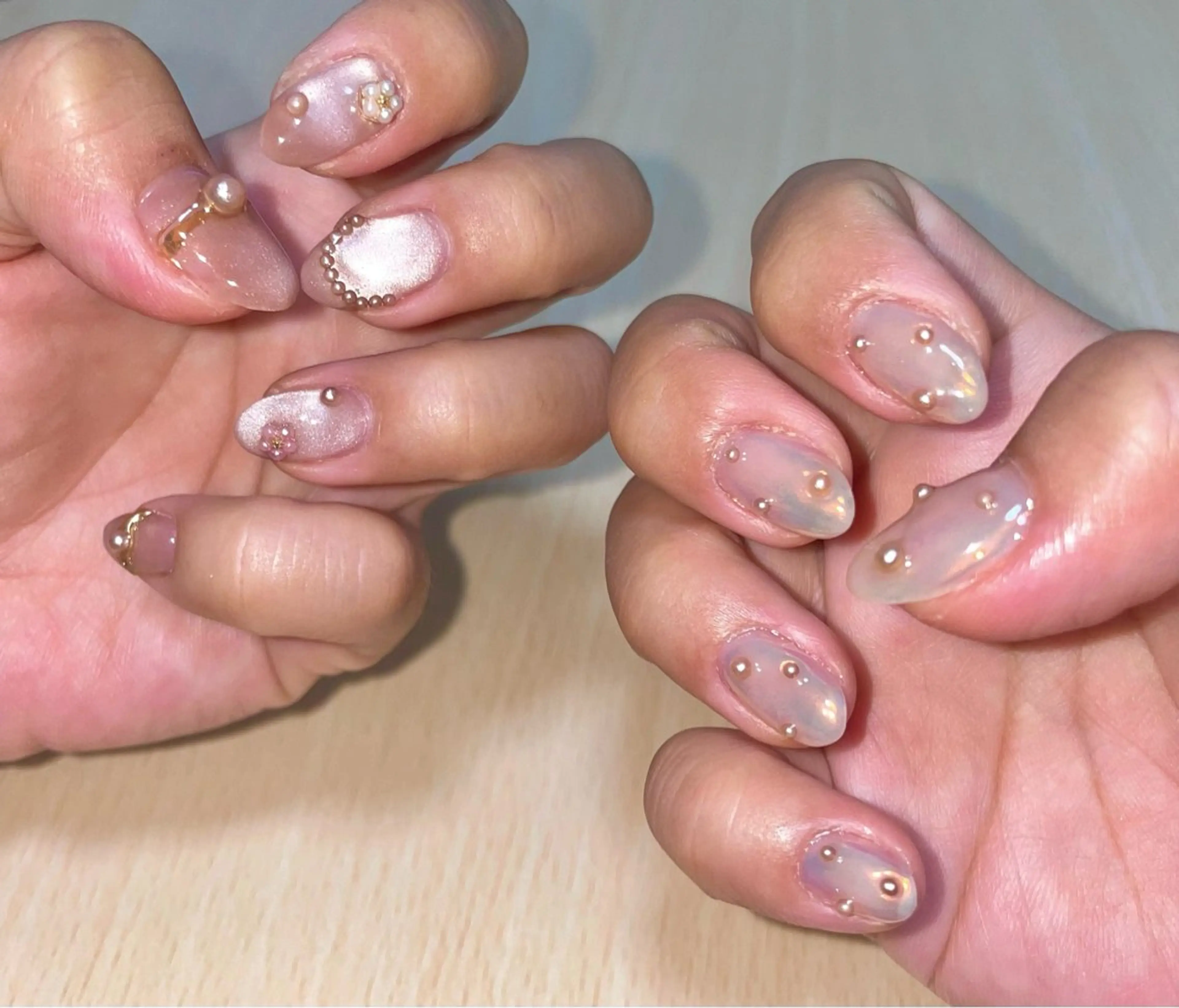 ネイル オーロラネイル マグネットネイル シンプルネイル N'z nail Nozomiのネイルデザイン