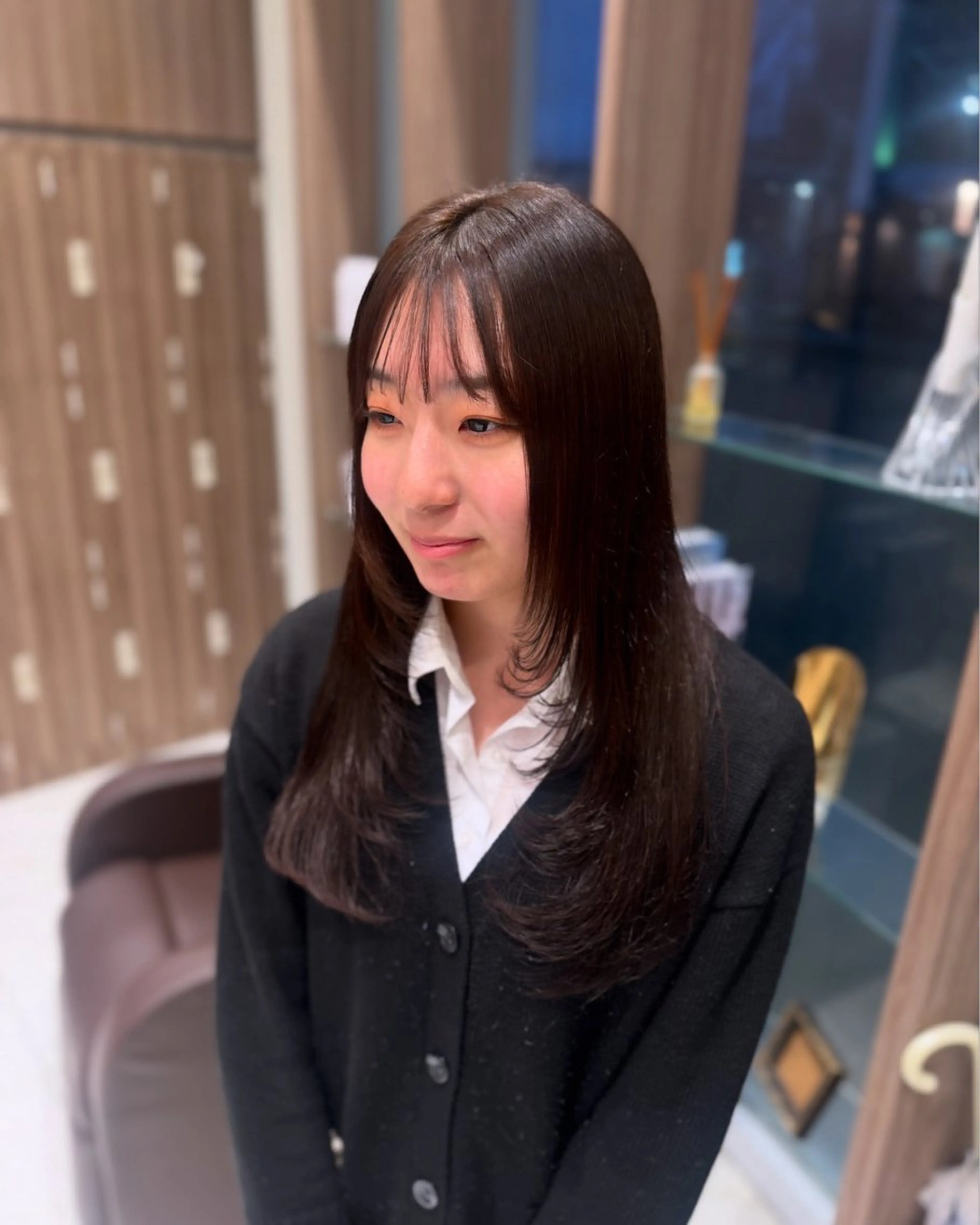 ロング カット ヘアカラー 🕯コバ/レイヤー/ 透明感/縮毛🕯のヘアスタイル