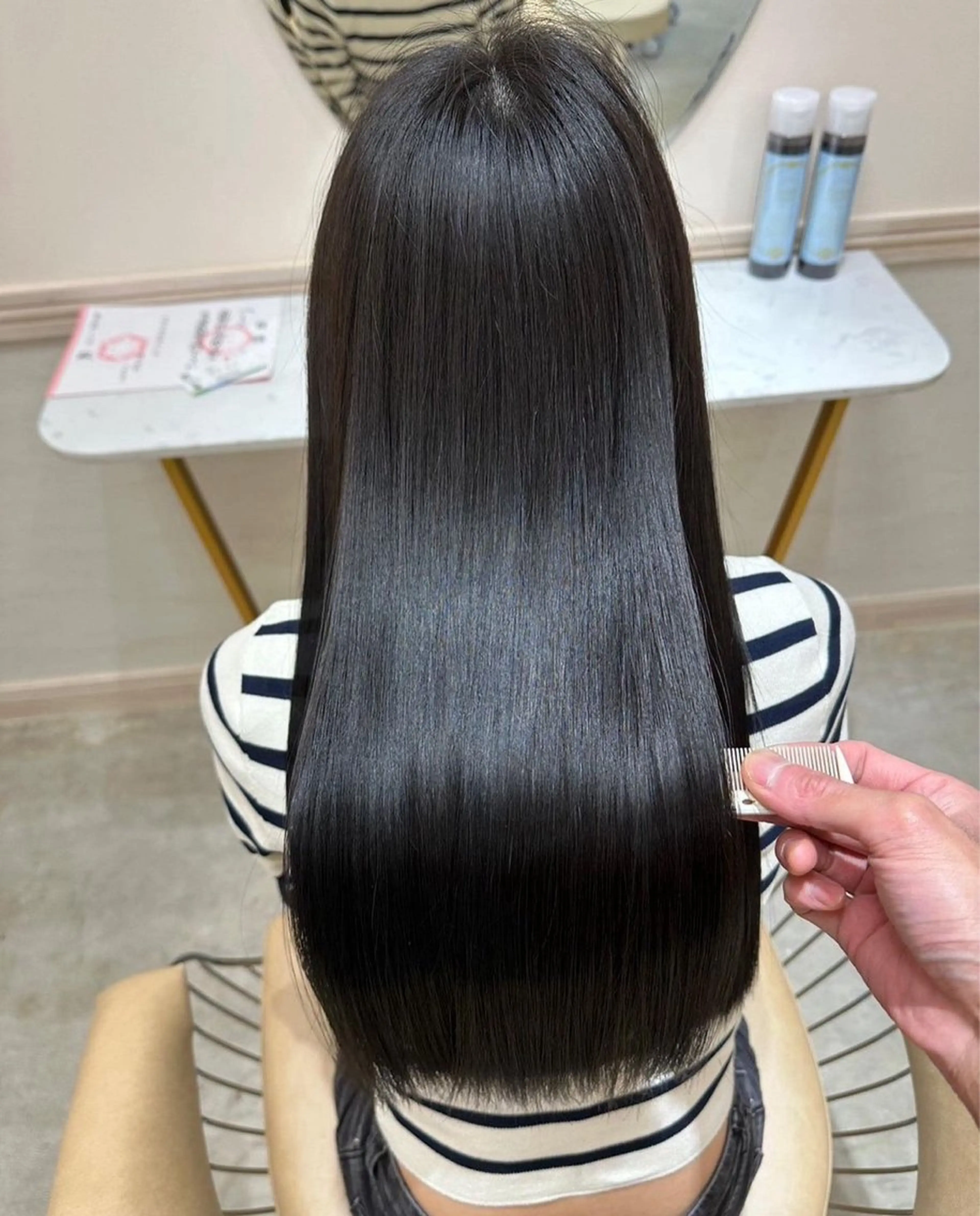 ロング 縮毛矯正 美髪改善/美髪カラー 松田空優哉のヘアスタイル