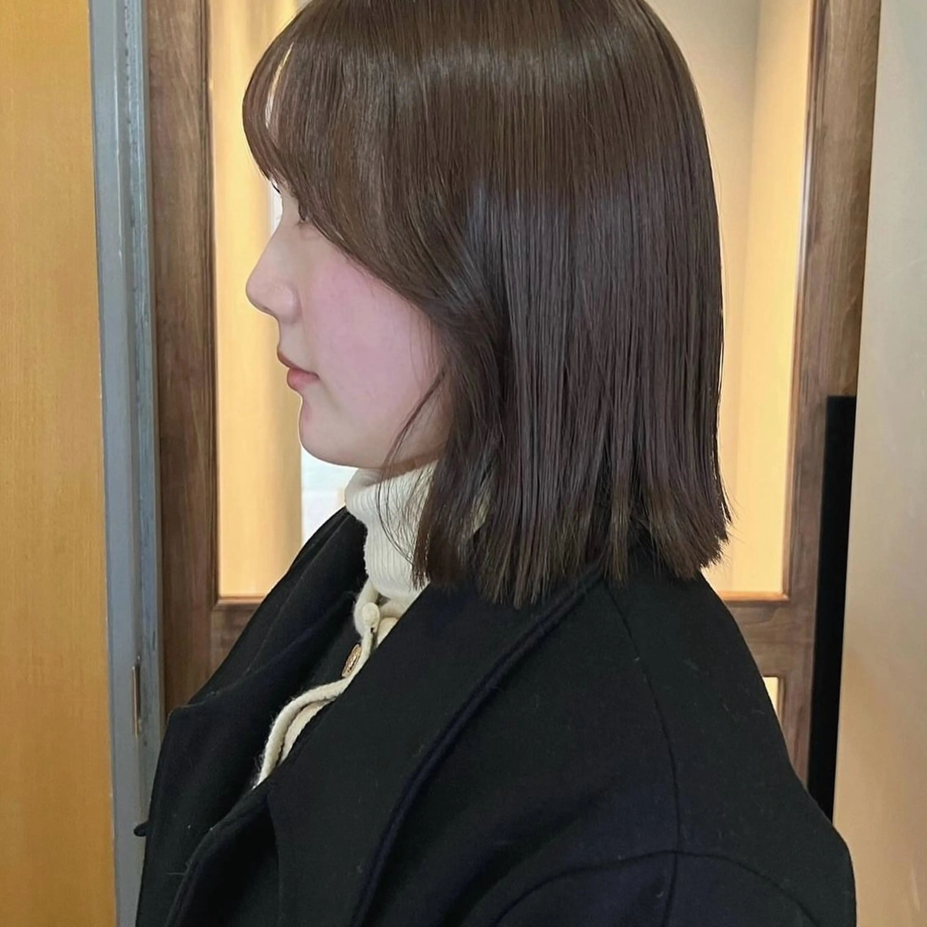 ミディアム カラー akane/ボブ /オリーブ/ブラウンのヘアスタイル