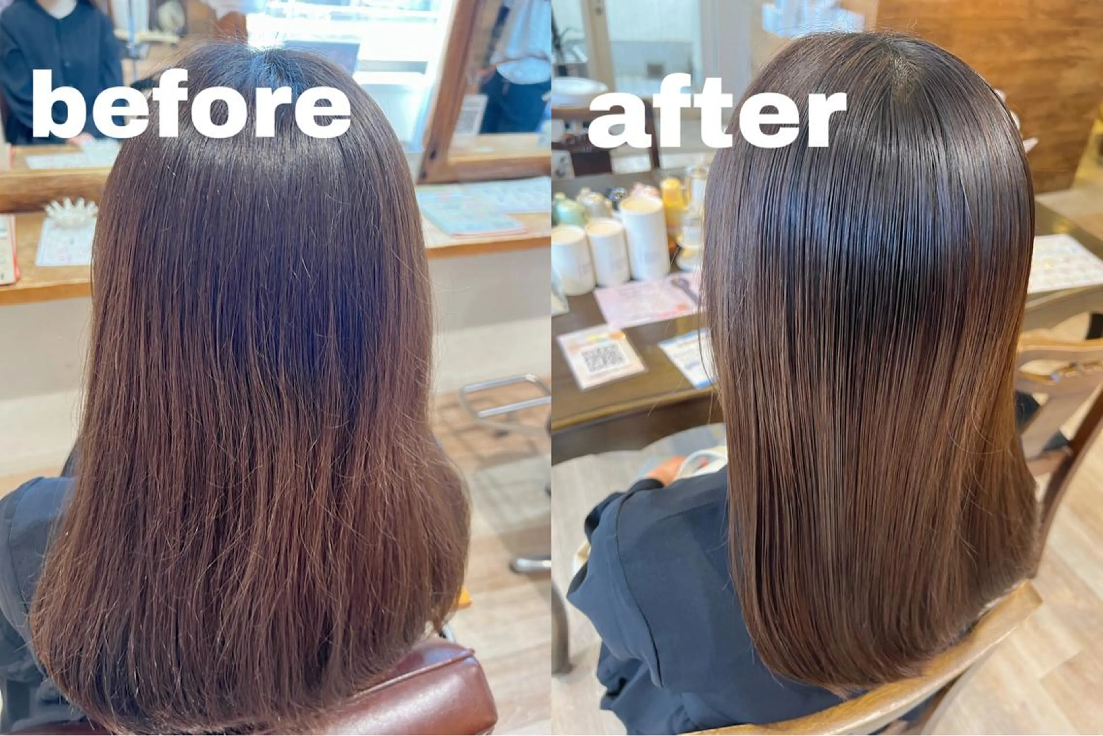 ミディアム ボブ 髪質改善 トリートメント トリートメント 暖色ｶﾗｰ/ﾚｲﾔｰ ｶｯﾄ/Yunaのヘアスタイル