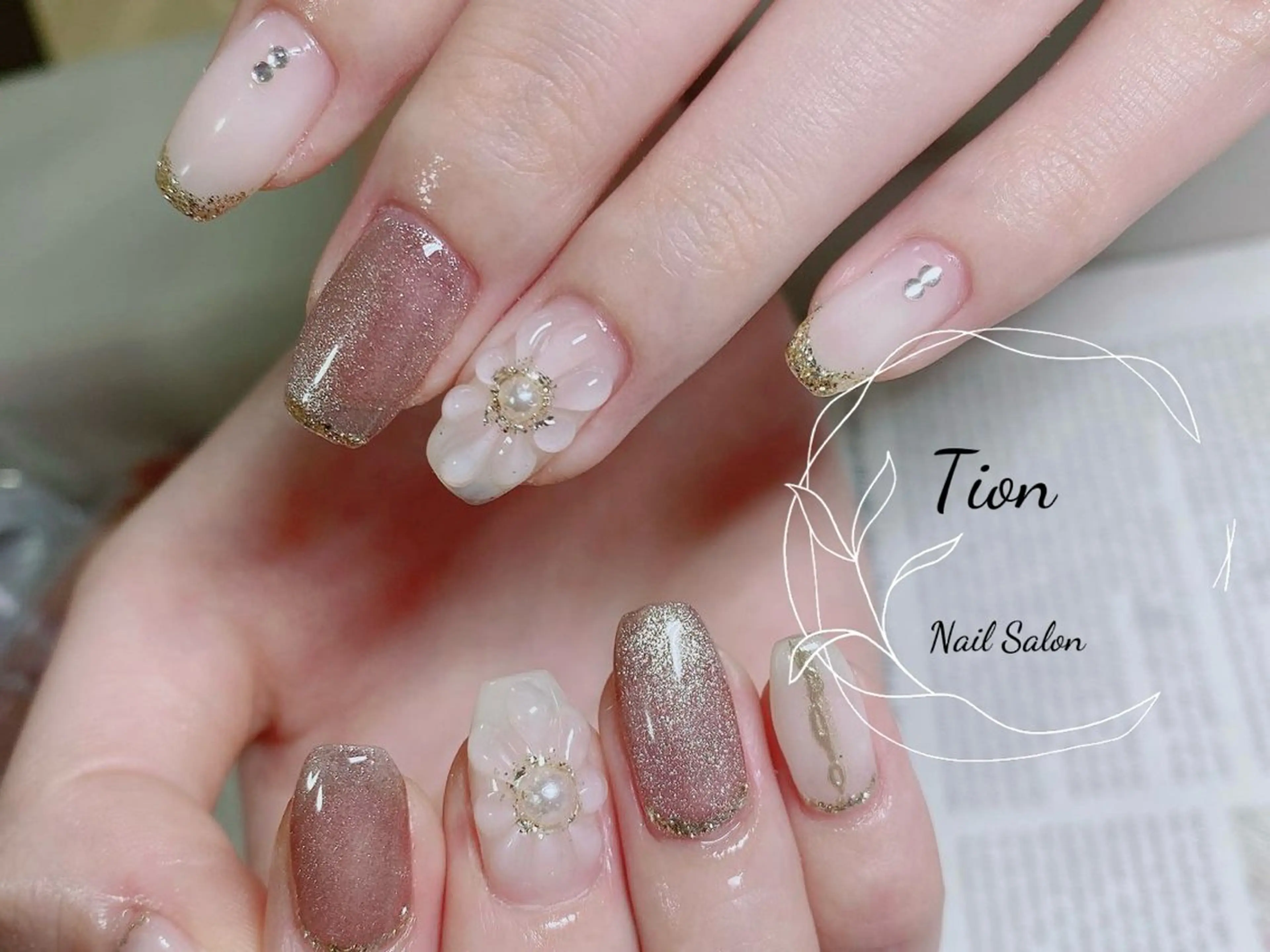 ネイル チークネイル 長さ出し フットネイル フレンチネイル ジェルネイル Nailsalon Tion武蔵小杉店のネイルデザイン