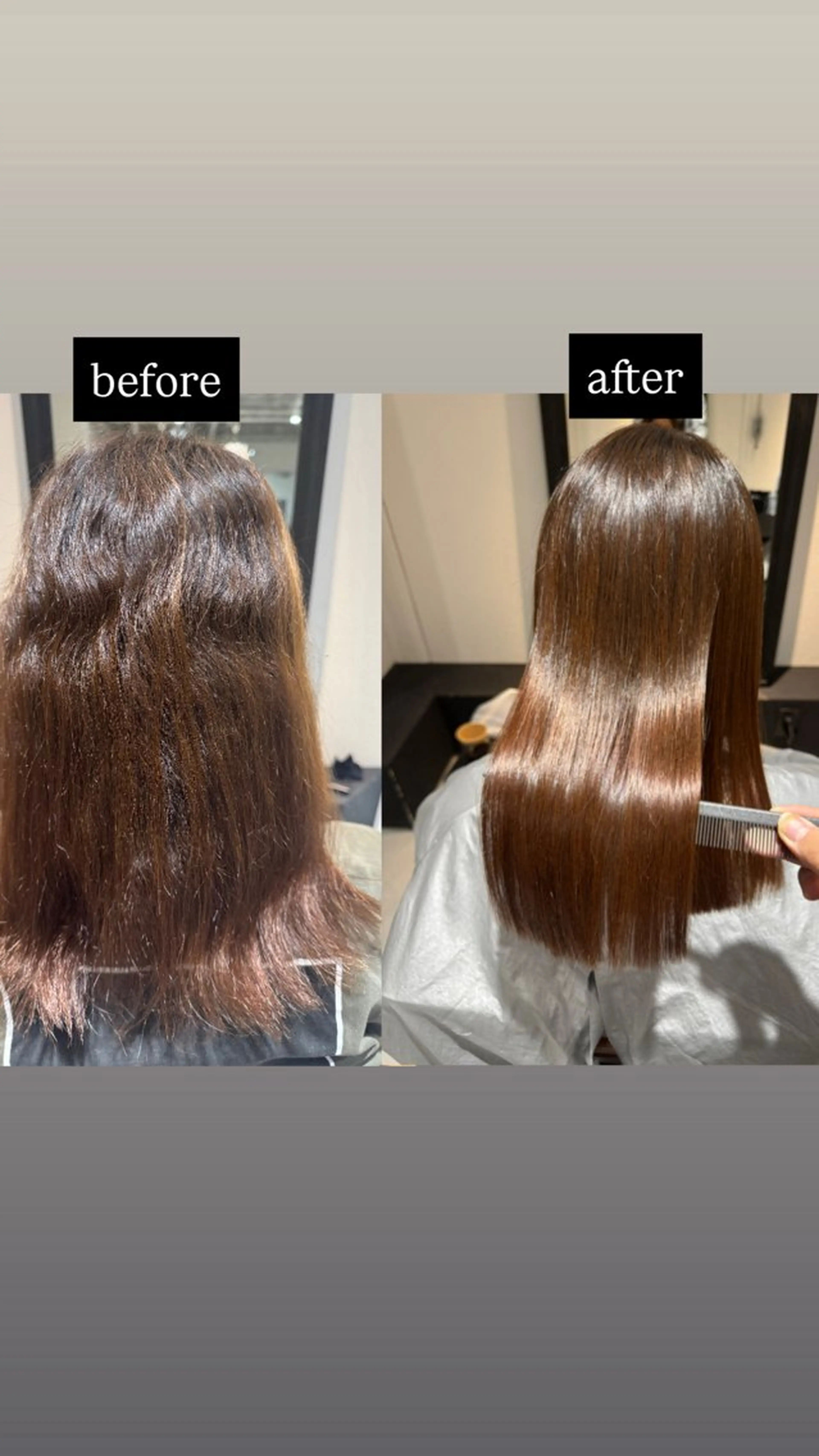 ミディアム 縮毛矯正 トリートメント LyriQ所属・池戸 梨衣のヘアスタイル