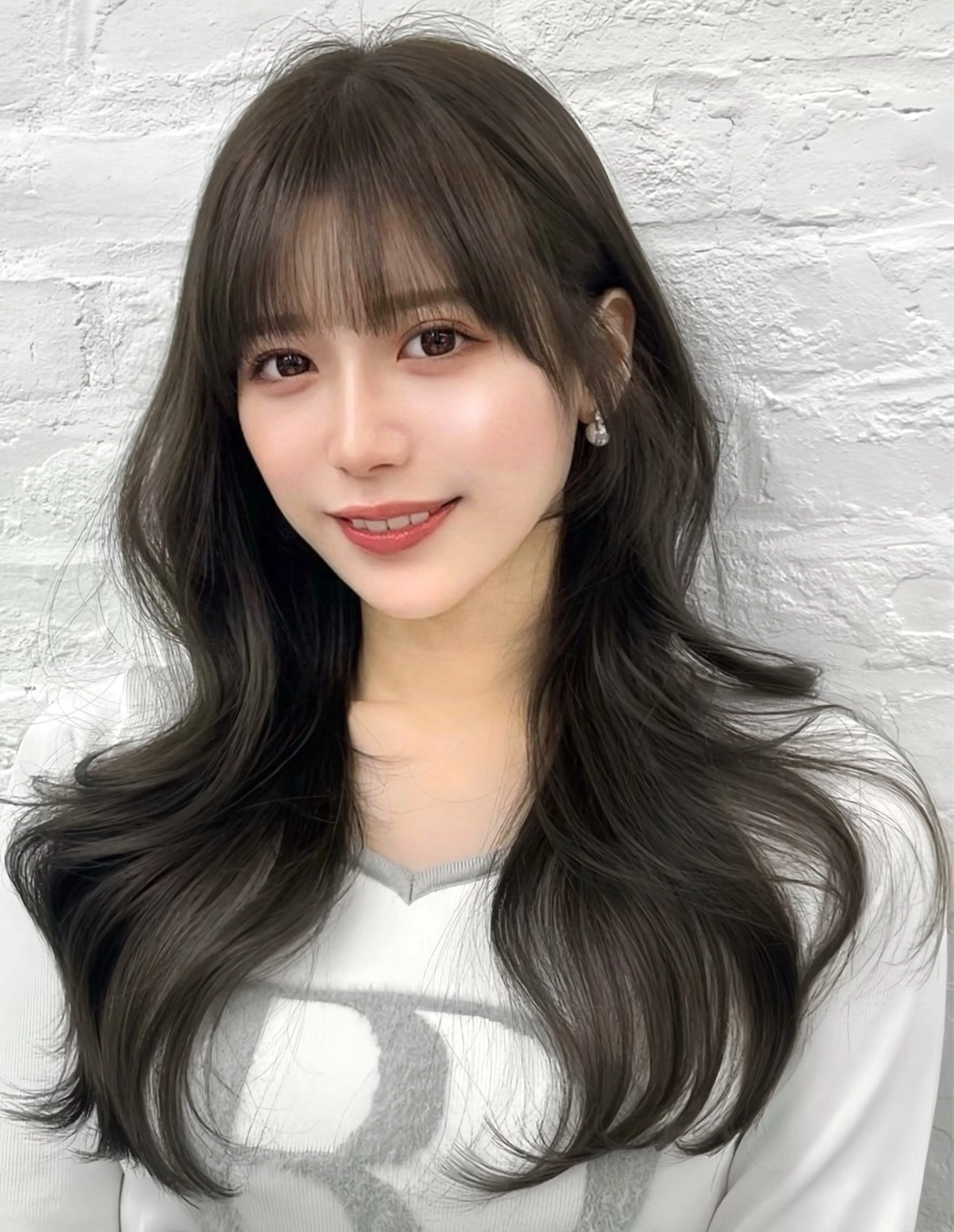 ロング カラー パーマ イルミナカラー くびれヘア 髪質改善 韓国風ヘア レイヤーカット カット ヘアカラー トリートメント ヘッドスパ ヘアセット 韓国ヘア×顔まわり 🇰🇷和知拓郎のヘアスタイル