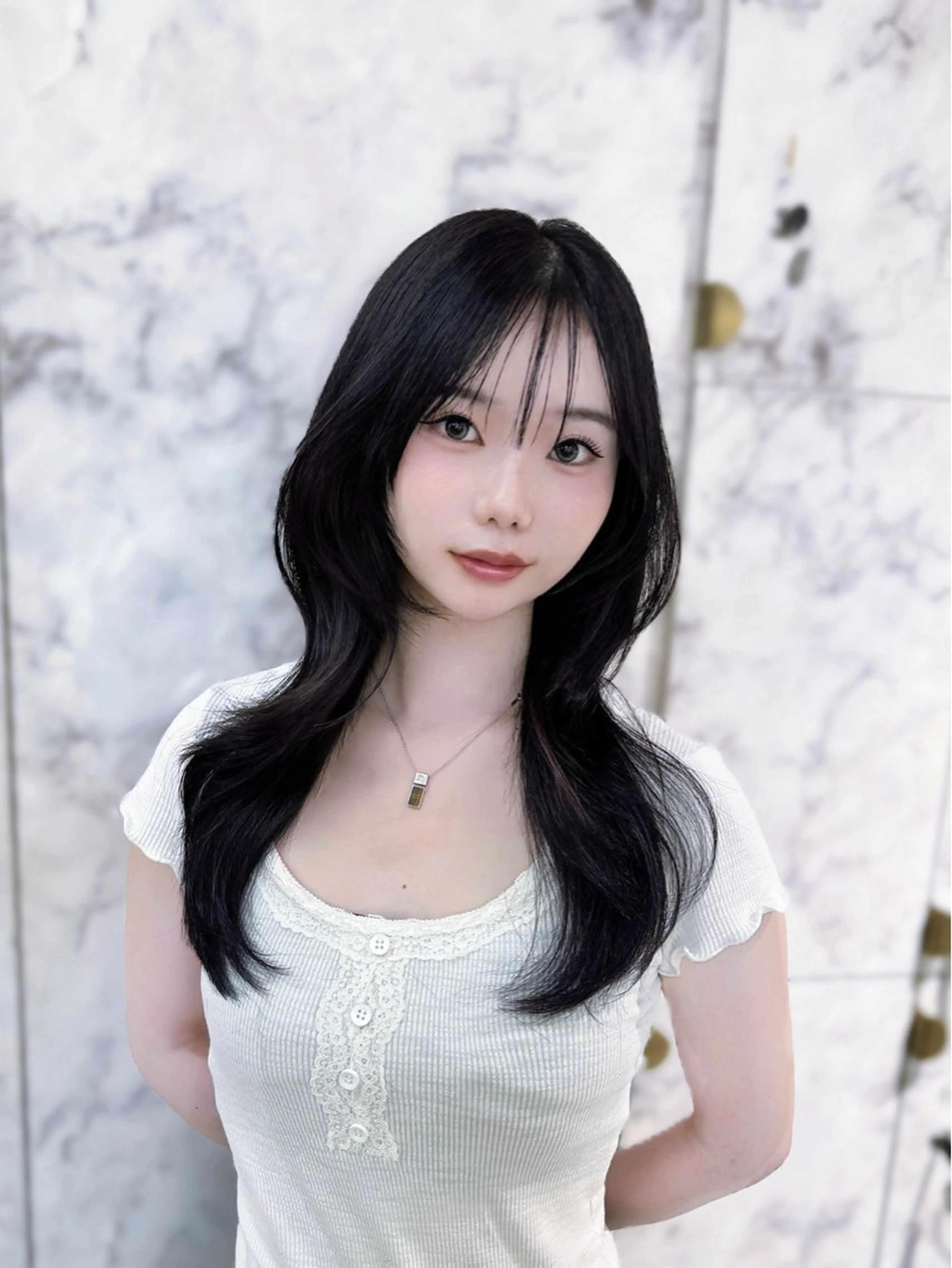 セミロング カラー 韓国風ヘア トリートメント 🏅韓国ヘア/新宿/ レイヤー/KSukeのヘアスタイル