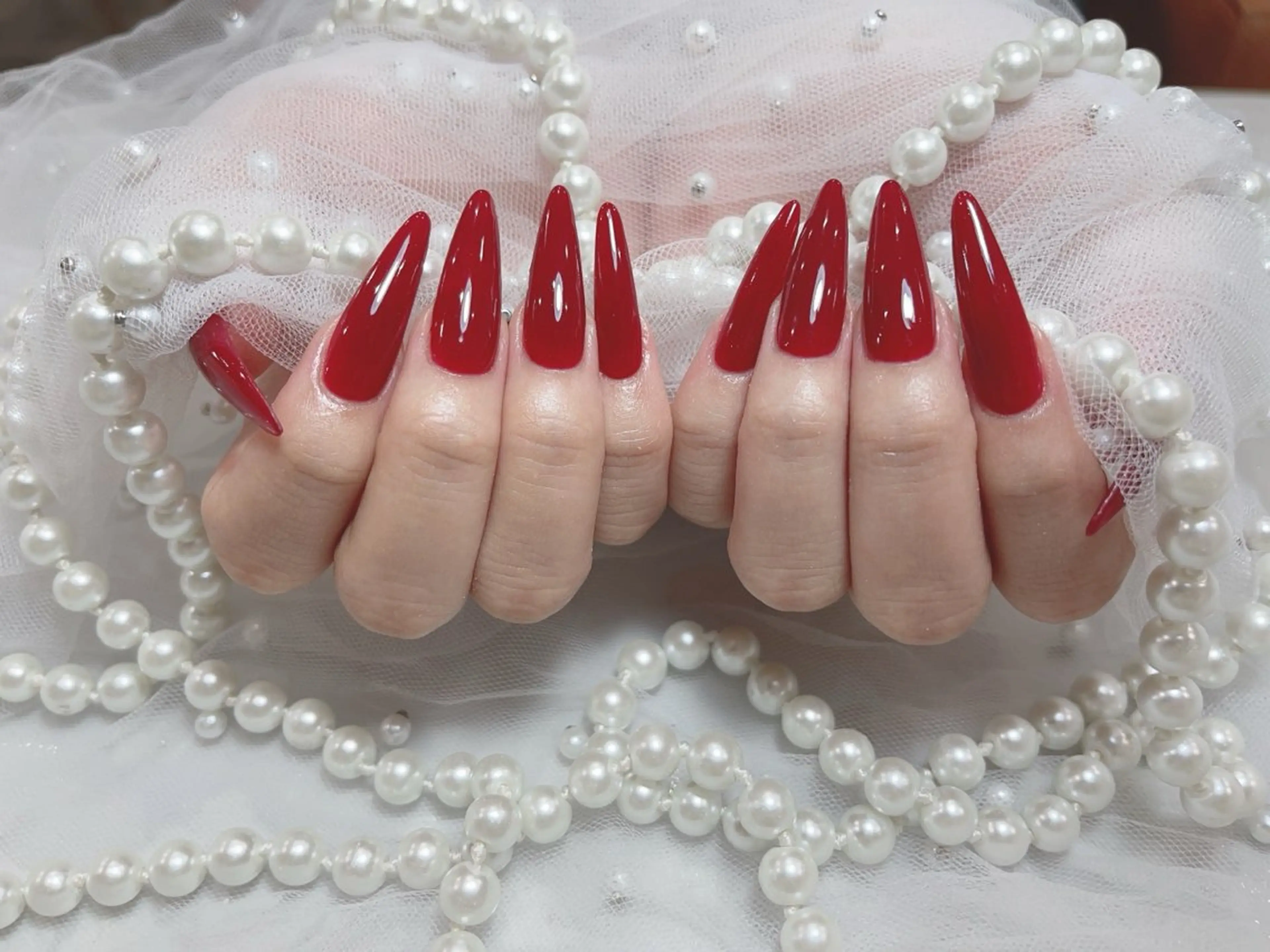 ネイル アートネイル フラッシュネイル フレンチネイル ガラスフレンチ グラデーション M2beauty Renaのネイルデザイン