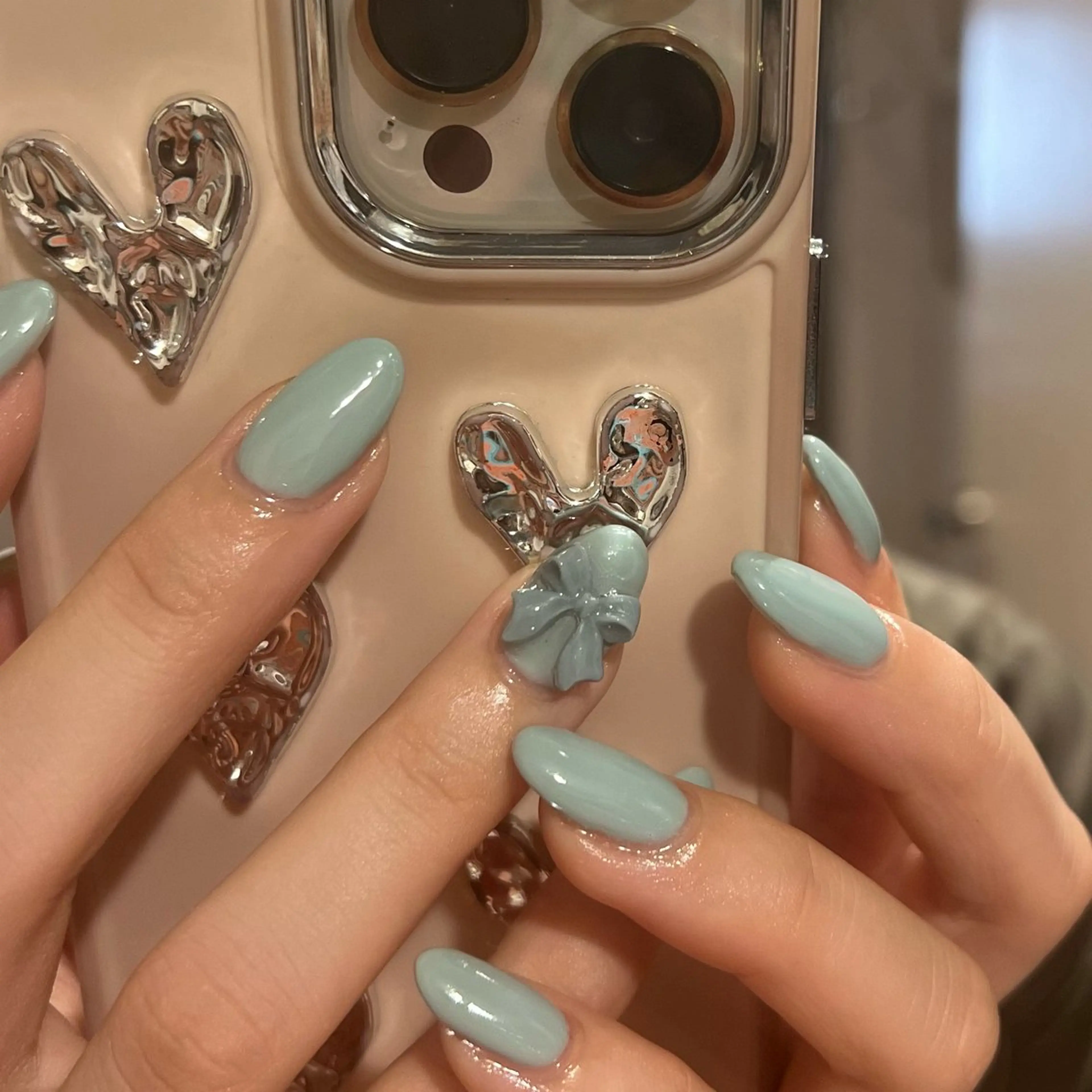 ネイル リボン ハンドネイル Nail Salon&School REPLENDA所属・REPLENDA/ azusa(石井梓)のネイルデザイン