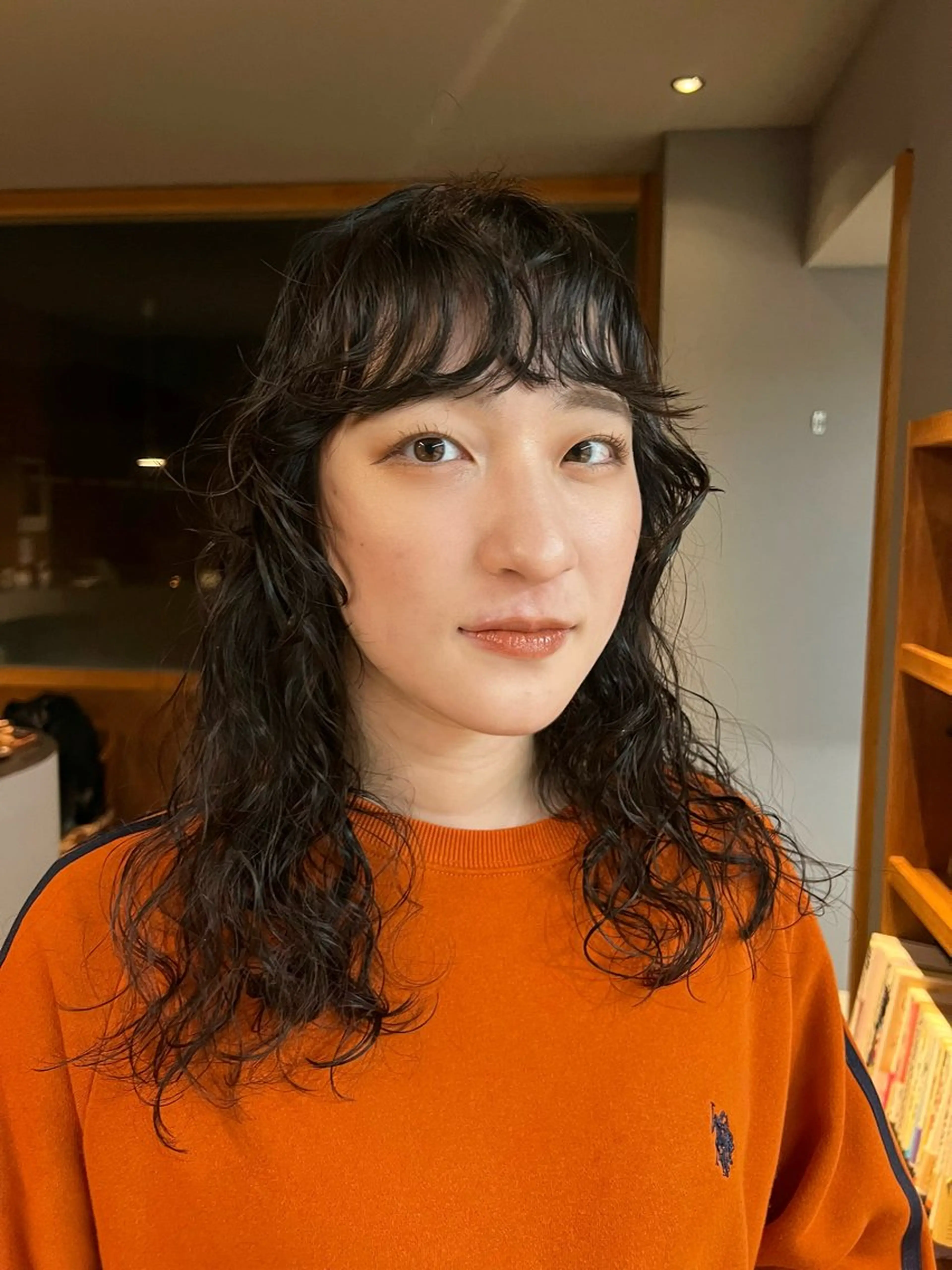 セミロング パーマ セミロングパーマ レイヤーカット duft. cocoroのヘアスタイル