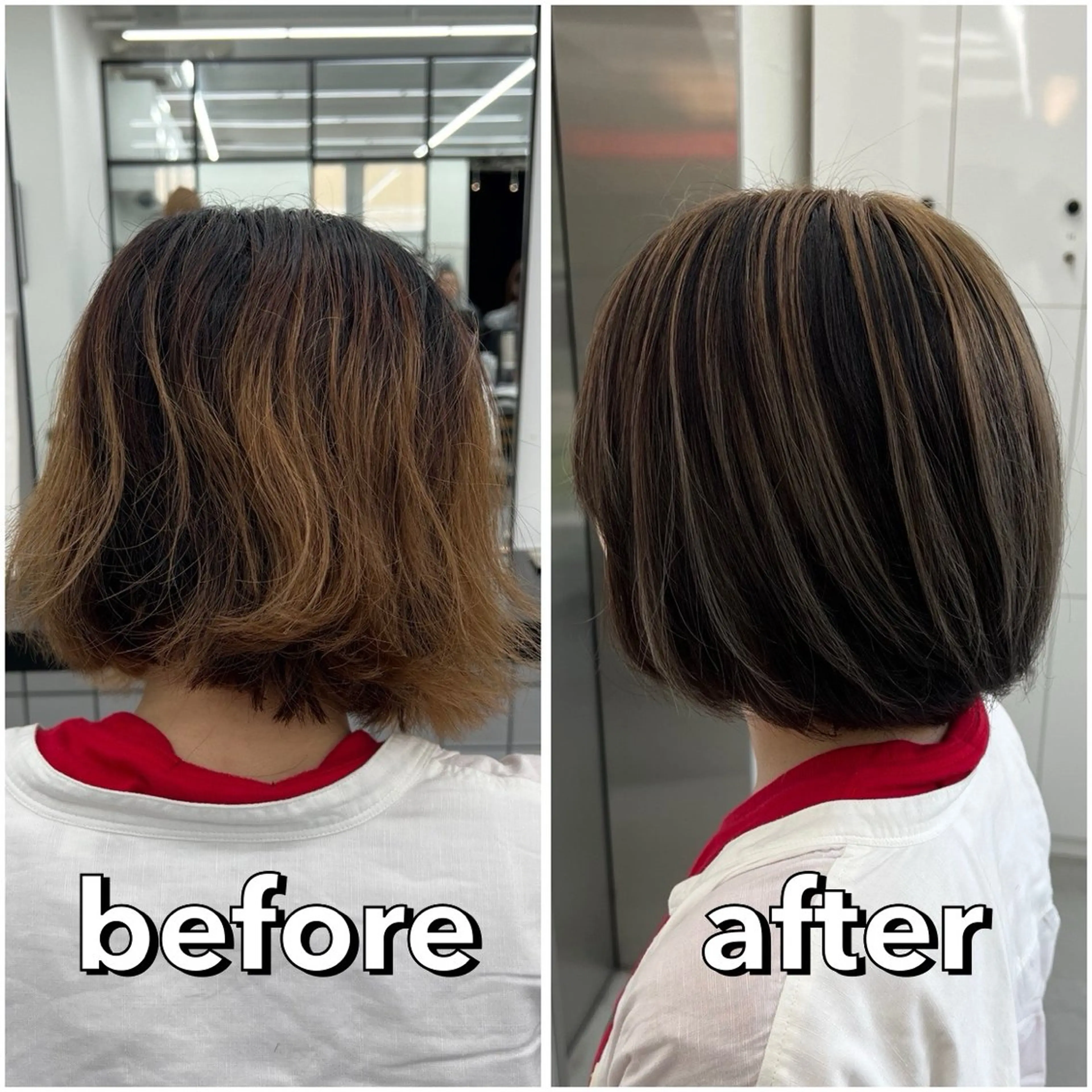 ミディアム カラー ベージュカラー ブリーチ ヘアカラー トリートメント あすか JILLSTUDIOのヘアスタイル