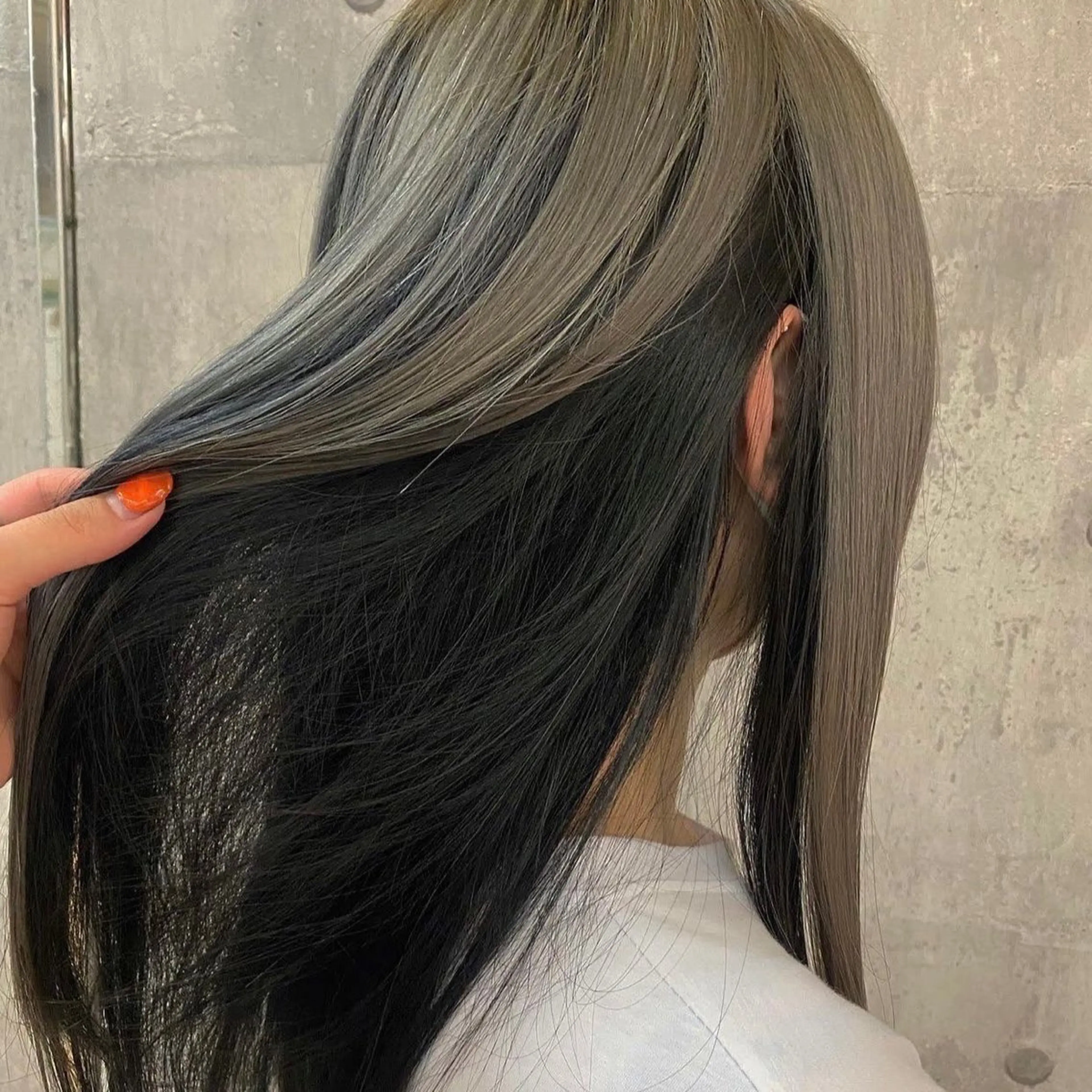 ロング カラー カット ヘアカラー トリートメント 髪質改善/艶髪カラー 関野文也のヘアスタイル