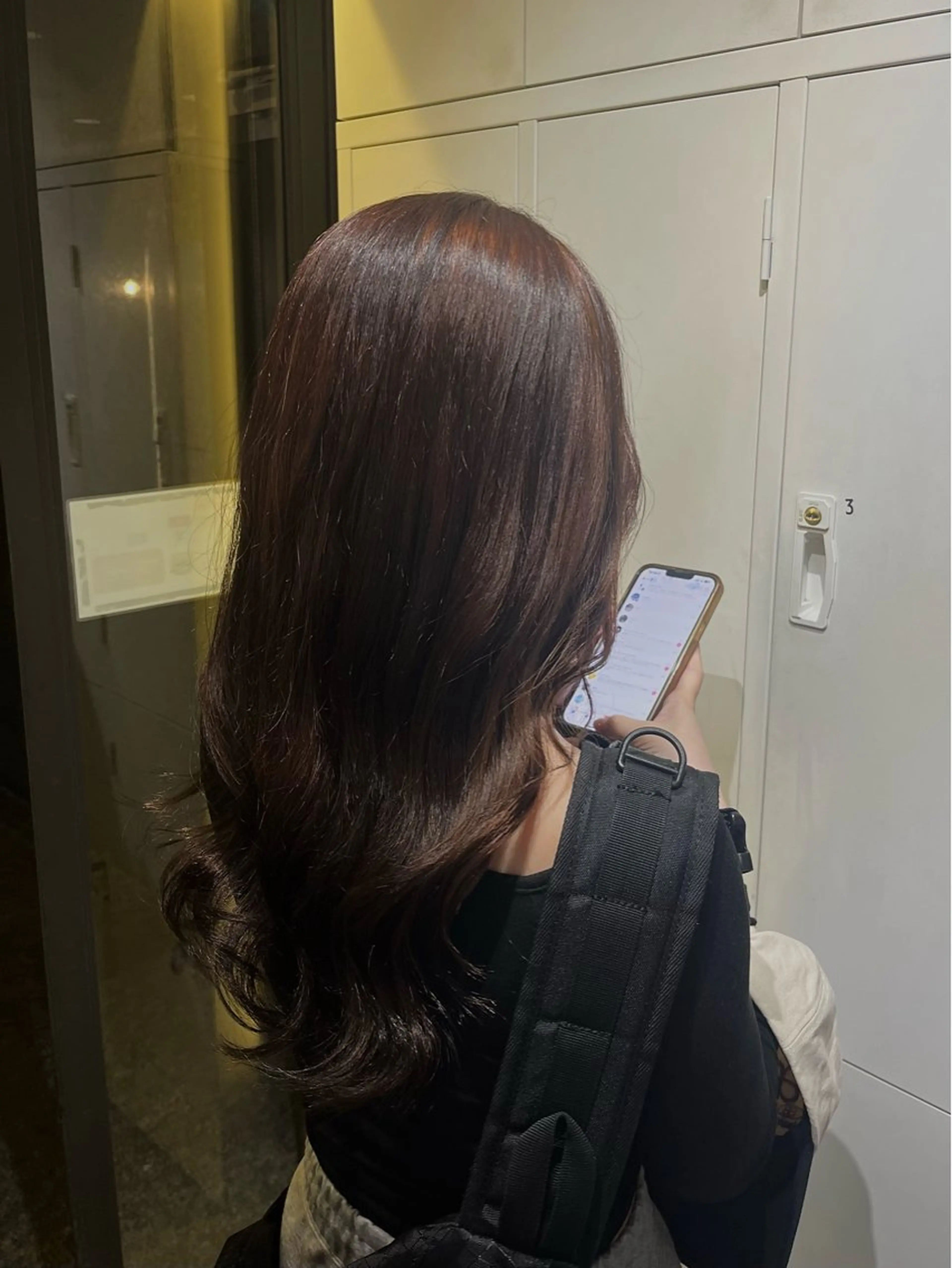 カラー レッドカラー ヘアカラー 喜友名 ウララのヘアスタイル