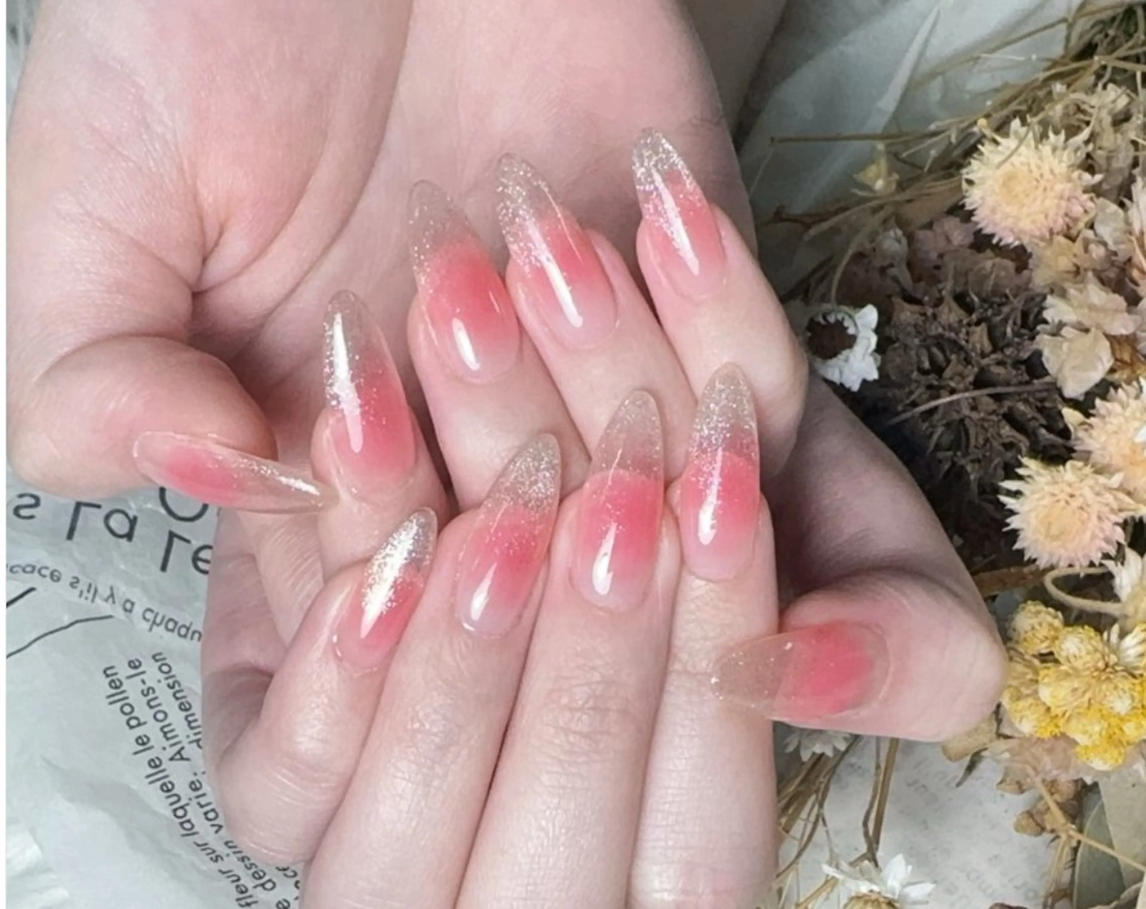 ネイル キラキラネイル 韓国ネイル オフィスネイル ハンドネイル cat‘s nail🐈‍⬛のネイルデザイン