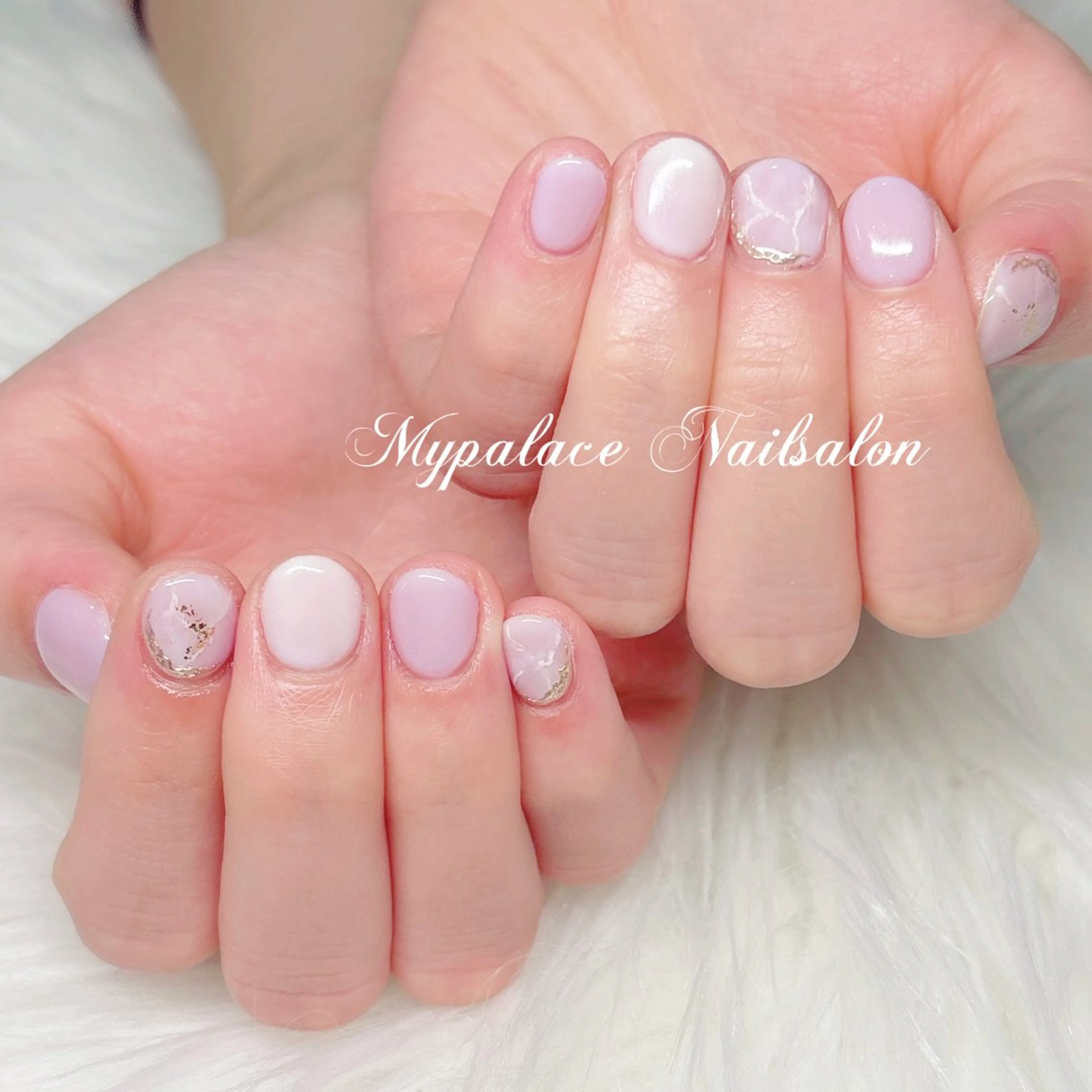 ネイル 大理石ネイル(マーブル) ミラーネイル ニュアンスネイル 夏ネイル ハンドネイル Yuis Nailスカルプ専門のネイルデザイン