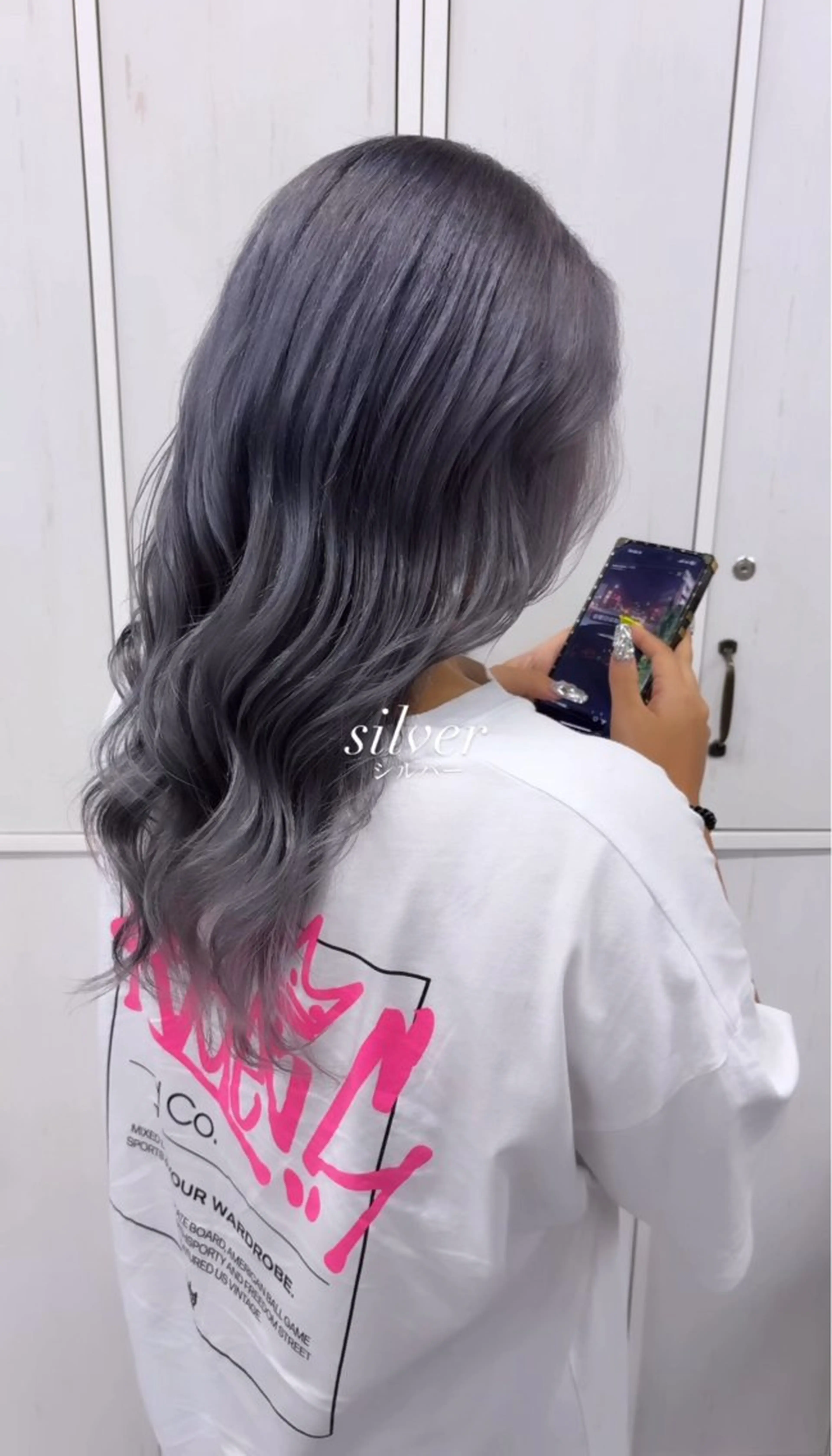 セミロング カラー シルバー TORA【Li's /東大阪布施美容室】のヘアスタイル