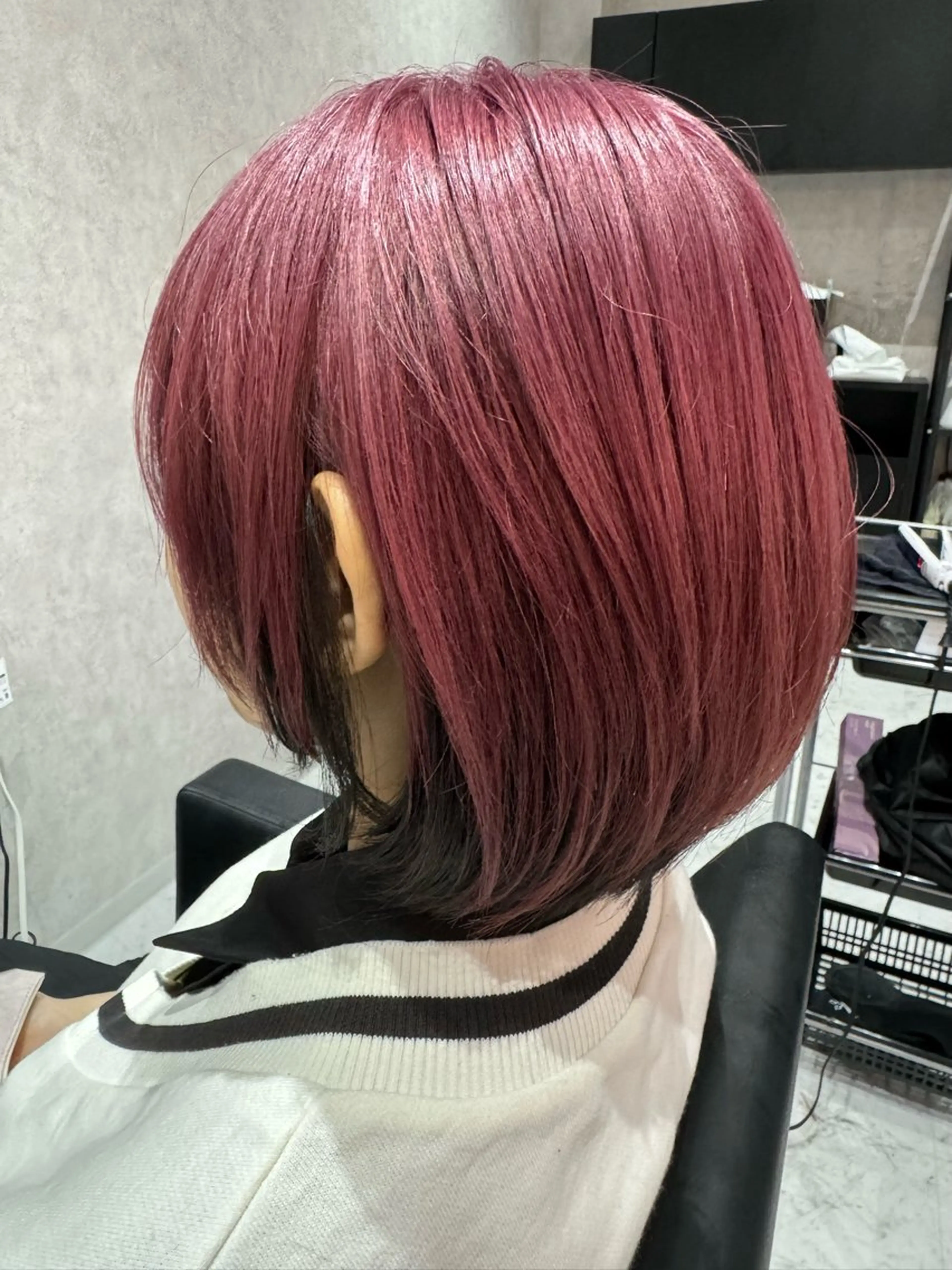 ミディアム カラー ピンクカラー ヘアカラー トリートメント 韓国ヘアー🦄ྀི オタク美容師🌈山本のヘアスタイル