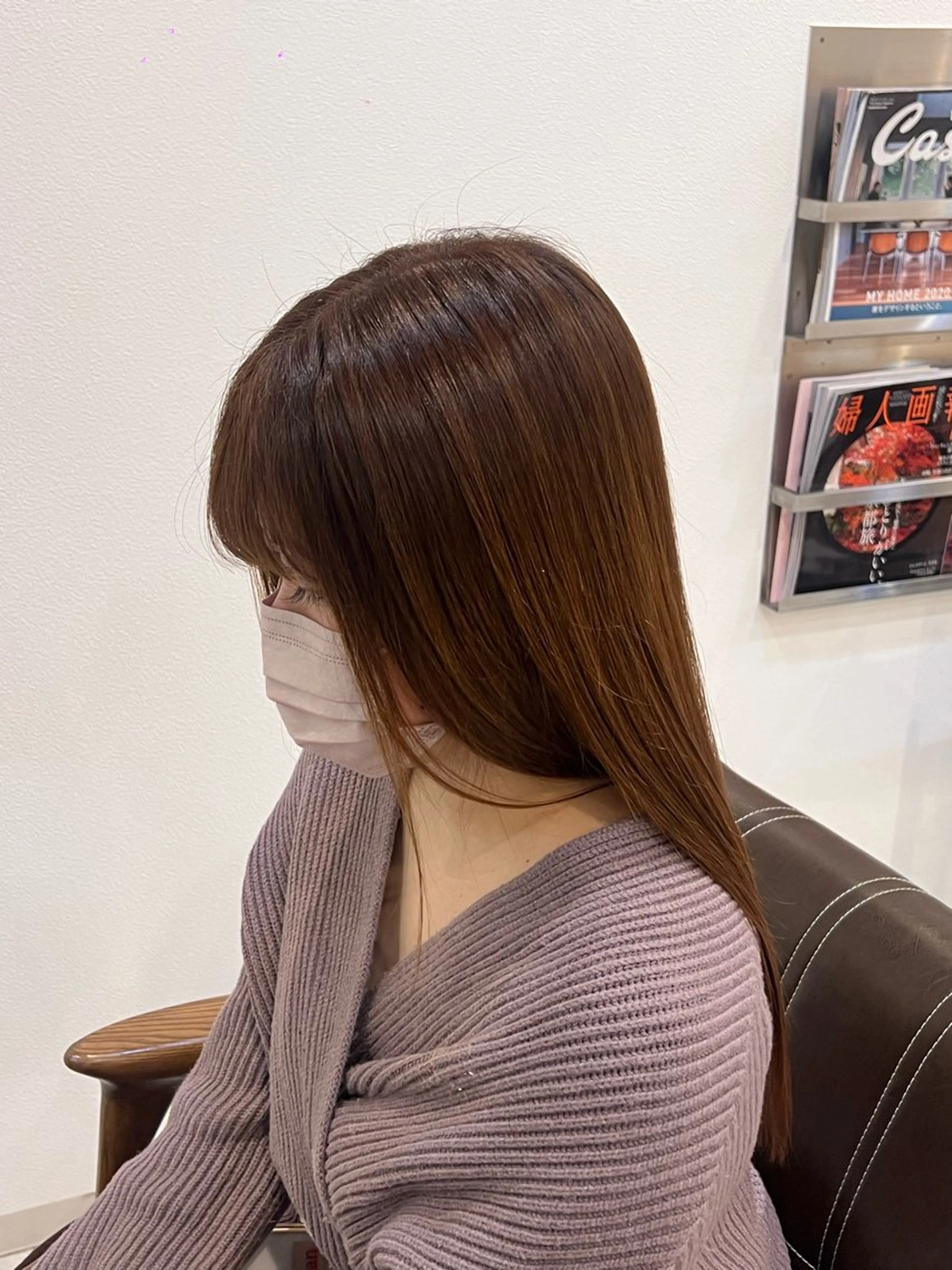 ロング カラー 縮毛矯正 sunquestみずほ台所属・韓国風ハイトーン ハヤタ💎のヘアスタイル