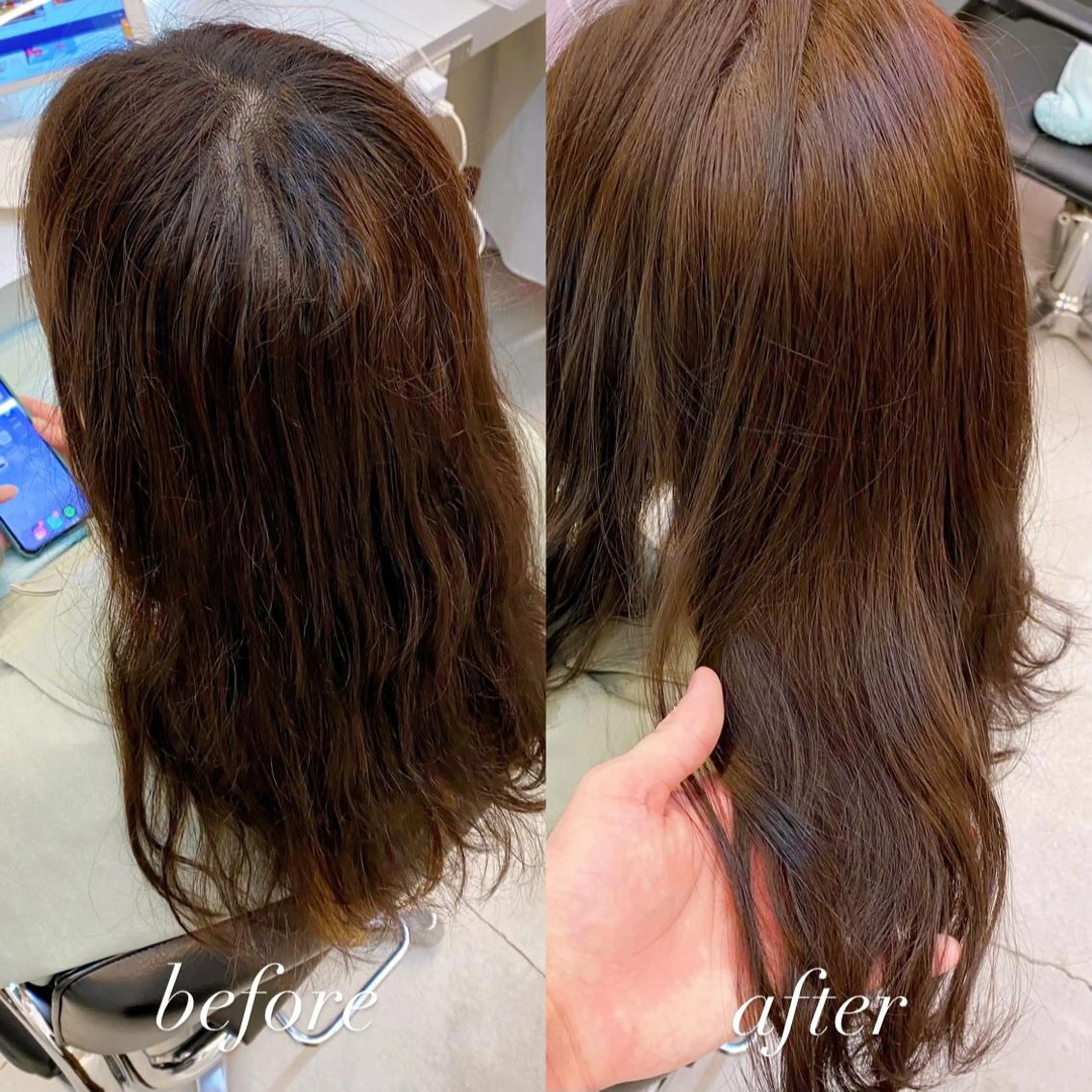 ロング カラー 透明感カラー グレージュ ヘアカラー 透明感・ハイトーン・ 艶カラー/若林のヘアスタイル