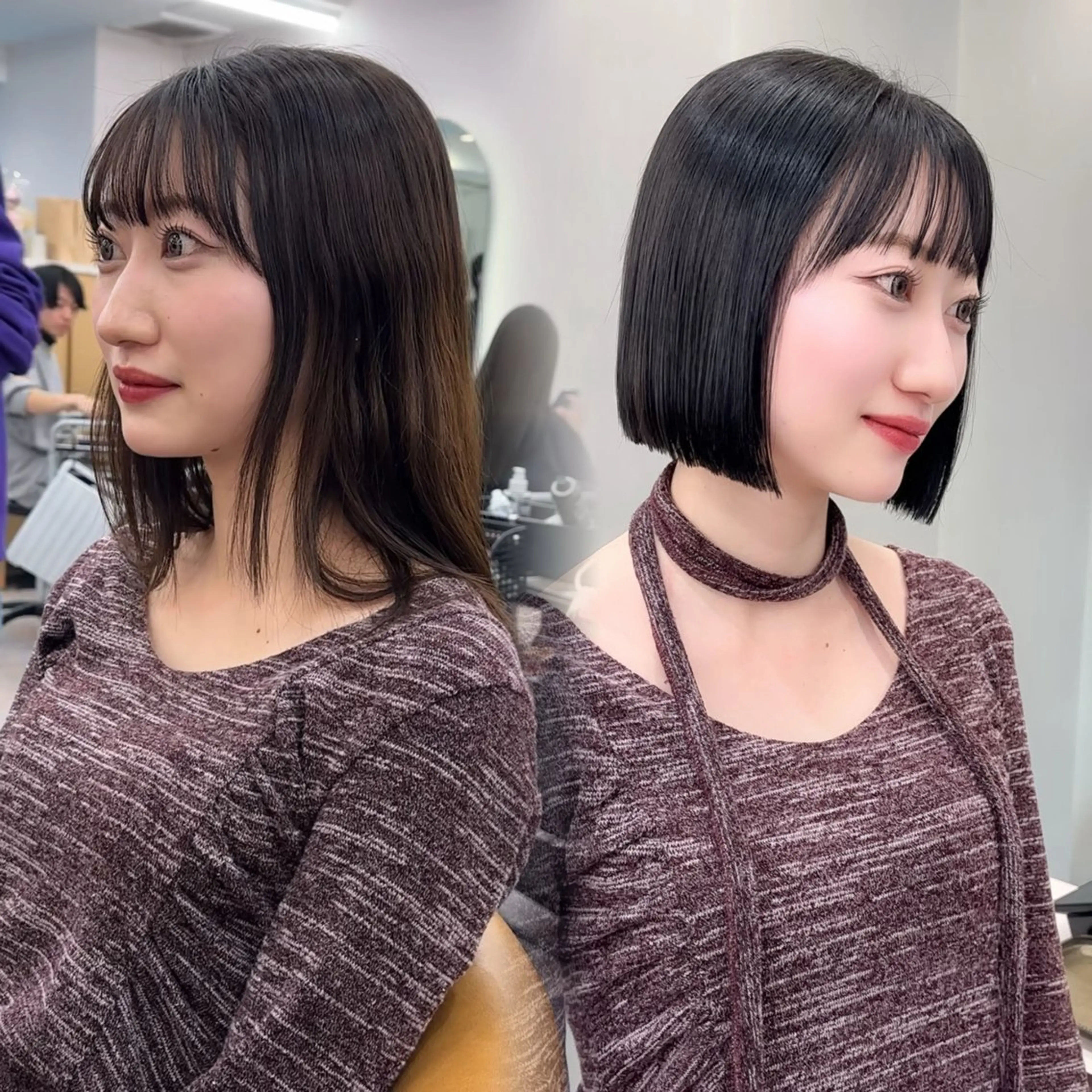ショート カット ヘアカラー 縮毛矯正 トリートメント 縮毛矯正/韓国ヘア /ボブ🪄ミズキのヘアスタイル