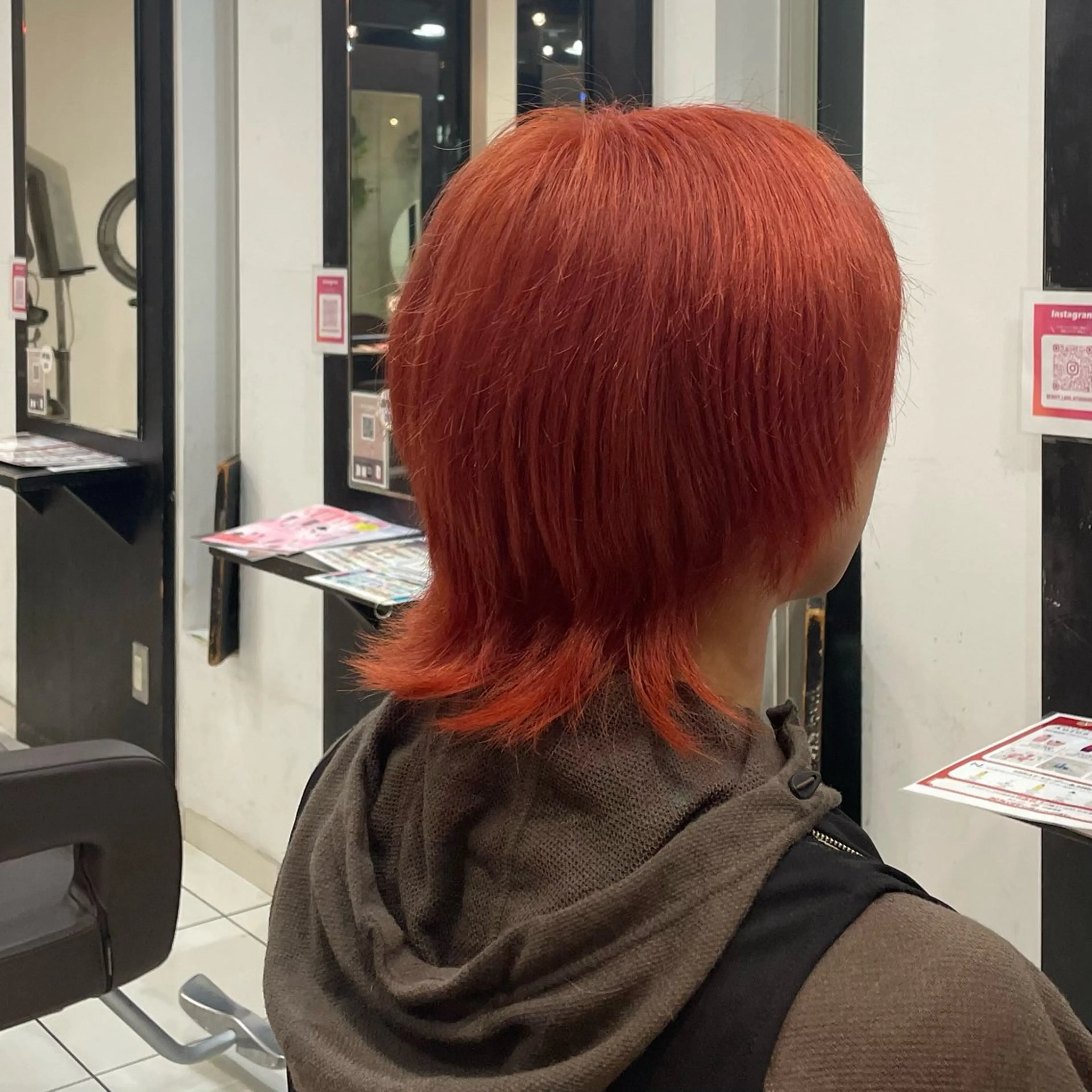 カラー ブリーチ オレンジ Belle fee 松下のヘアスタイル