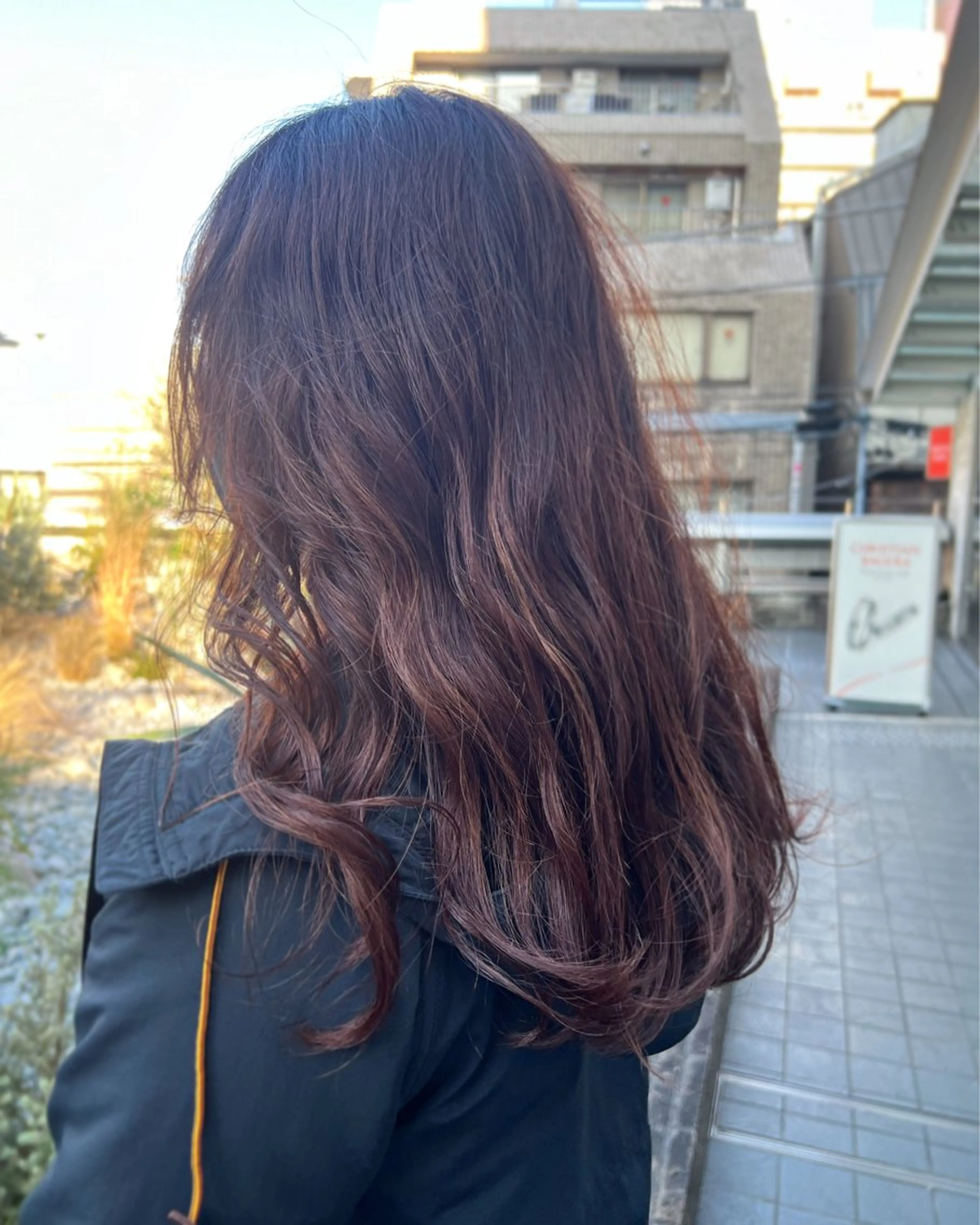 ロング パーマ 岩堀 氷河のヘアスタイル