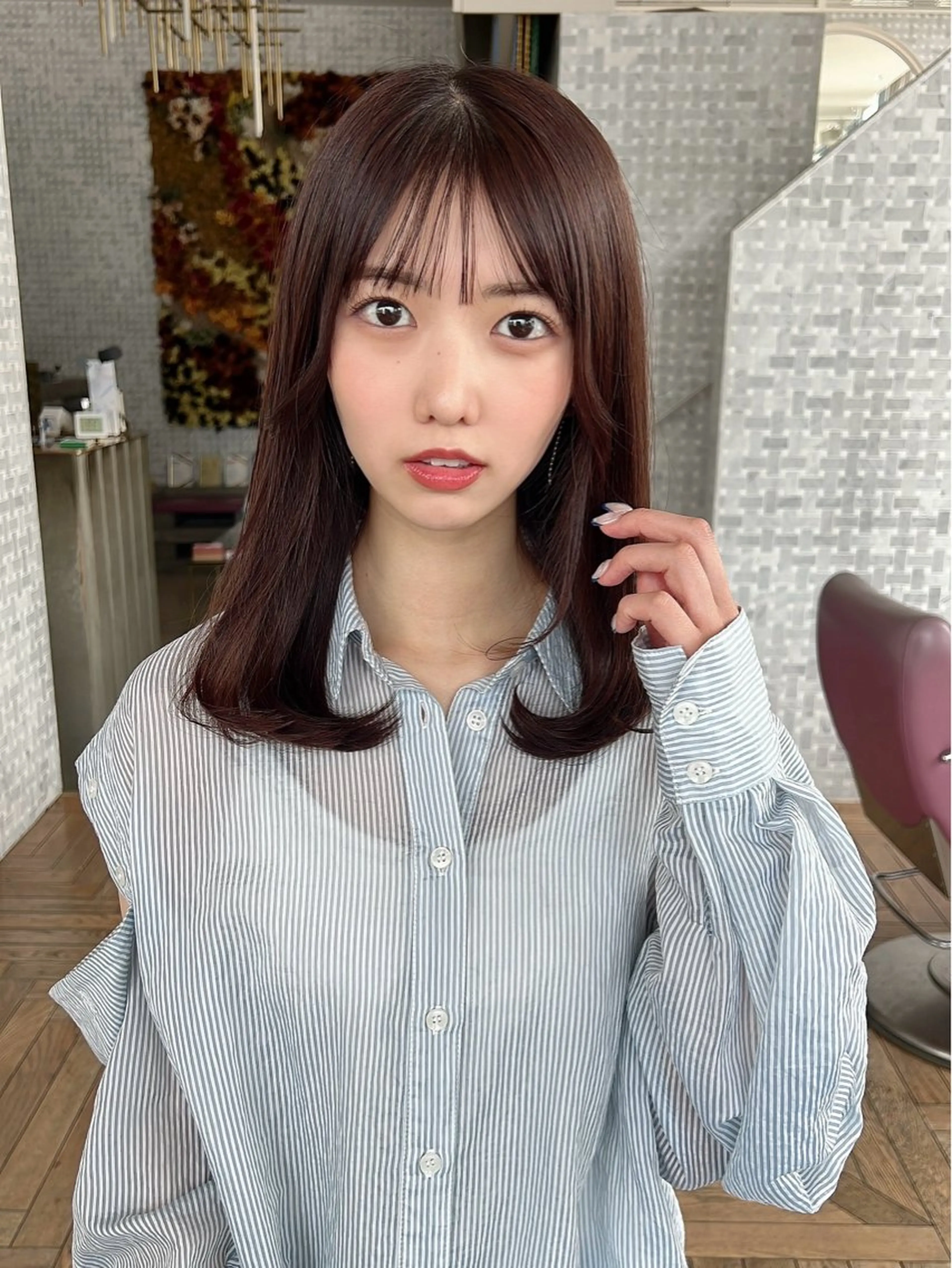 ミディアム 撮影カットモデル募集 前髪、顔周り/徳永のヘアスタイル