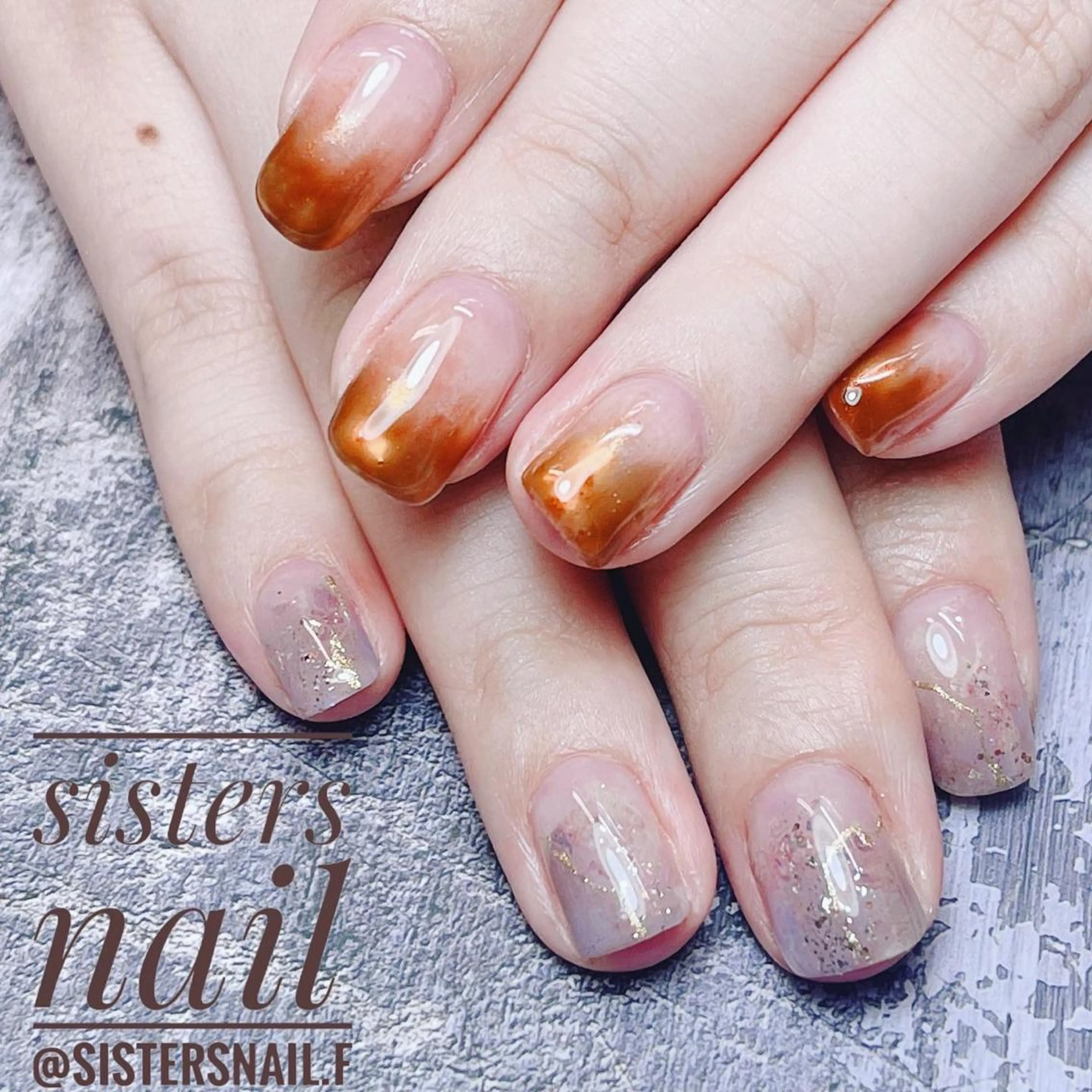 ネイル アートネイル グラデーション ニュアンスネイル sisters nail.fのネイルデザイン