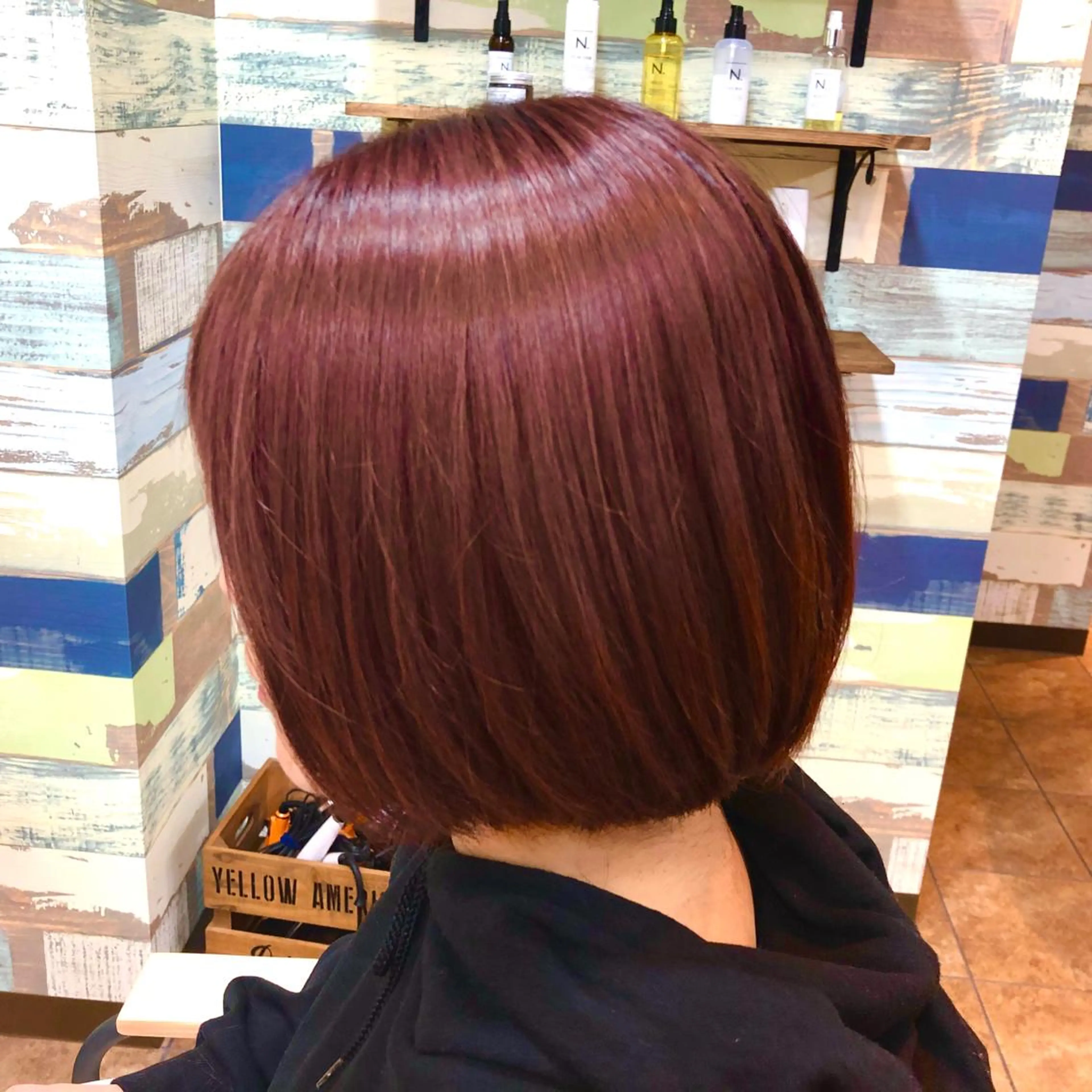 ショート ヘアカラー トリートメント 透明感カラー⭐️ 田嶋麗奈のヘアスタイル