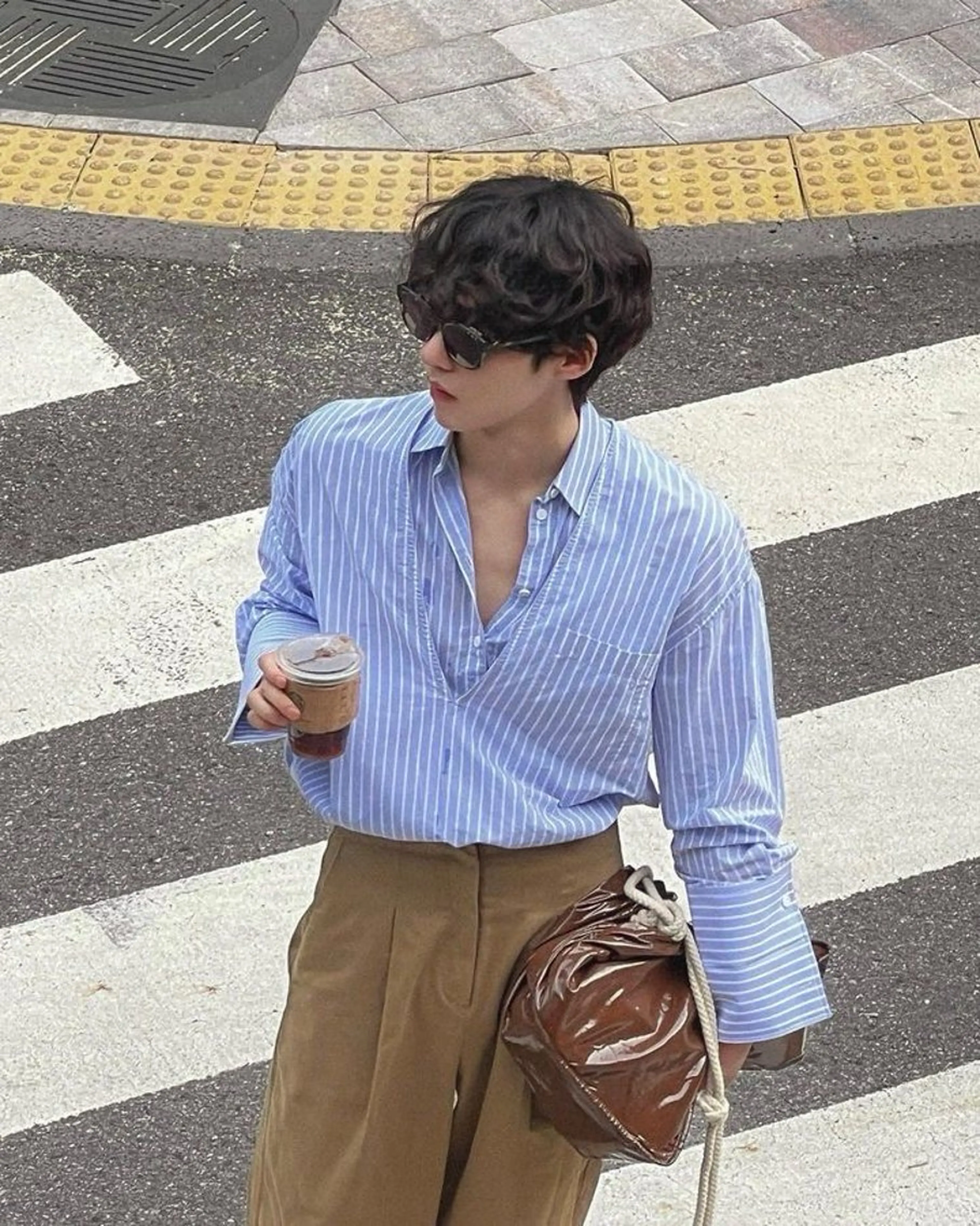 パーマ メンズ カット パーマ atelier doux dimanche（アトリエ・ドゥー・ディマンシュ）所属・Fukamiレイヤー 透明感カラーのヘアスタイル