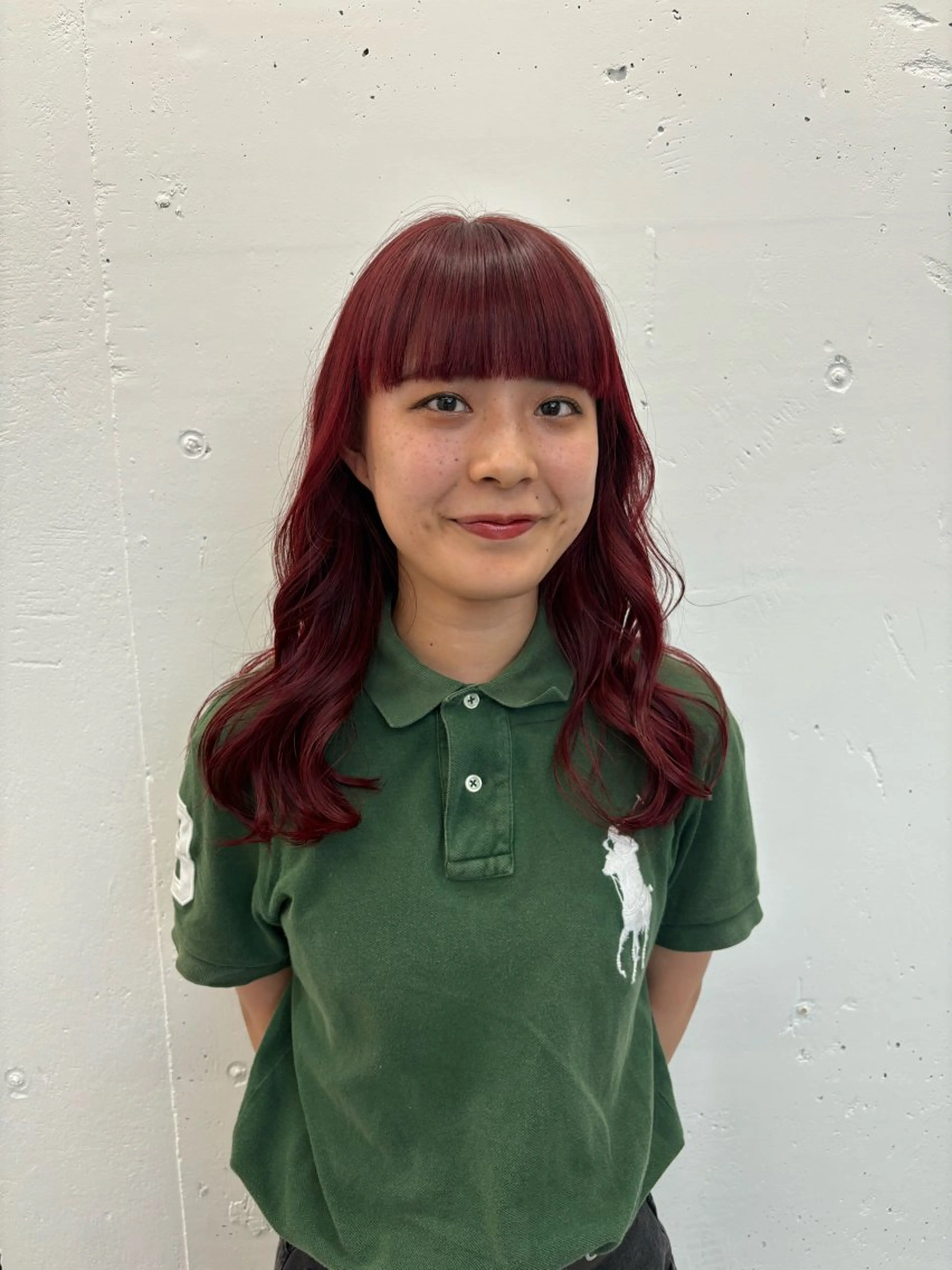 セミロング カラー ヘアアレンジ ダブルカラー ヘアカラー トリートメント 夕羽夢🍓矢場/ 透明感カラーのヘアスタイル