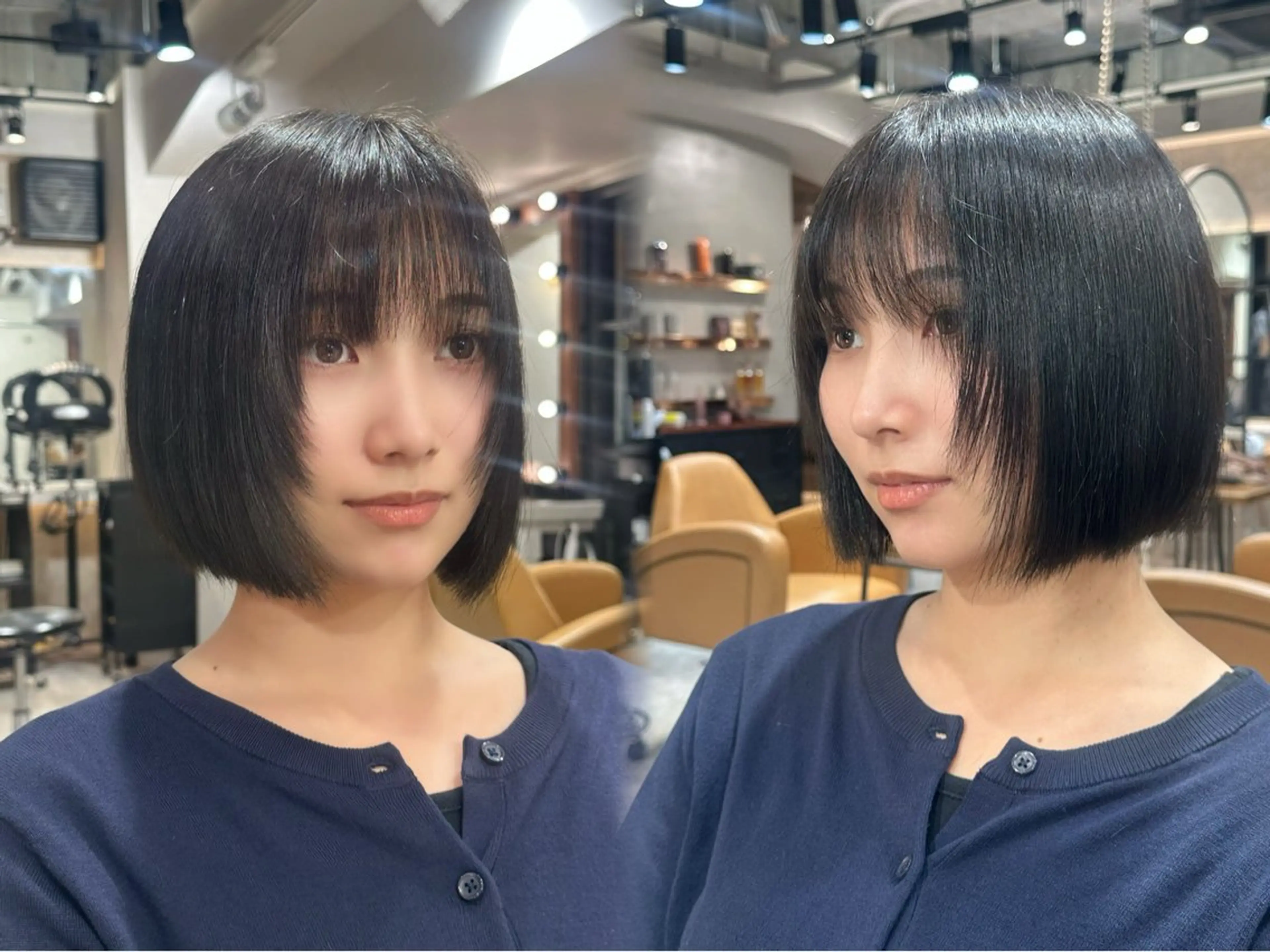 ミディアム ボブ 顔まわりレイヤー レイヤーカット カット Lond rouge所属・💚銀座/ボブ /ショート/芦川💚のヘアスタイル