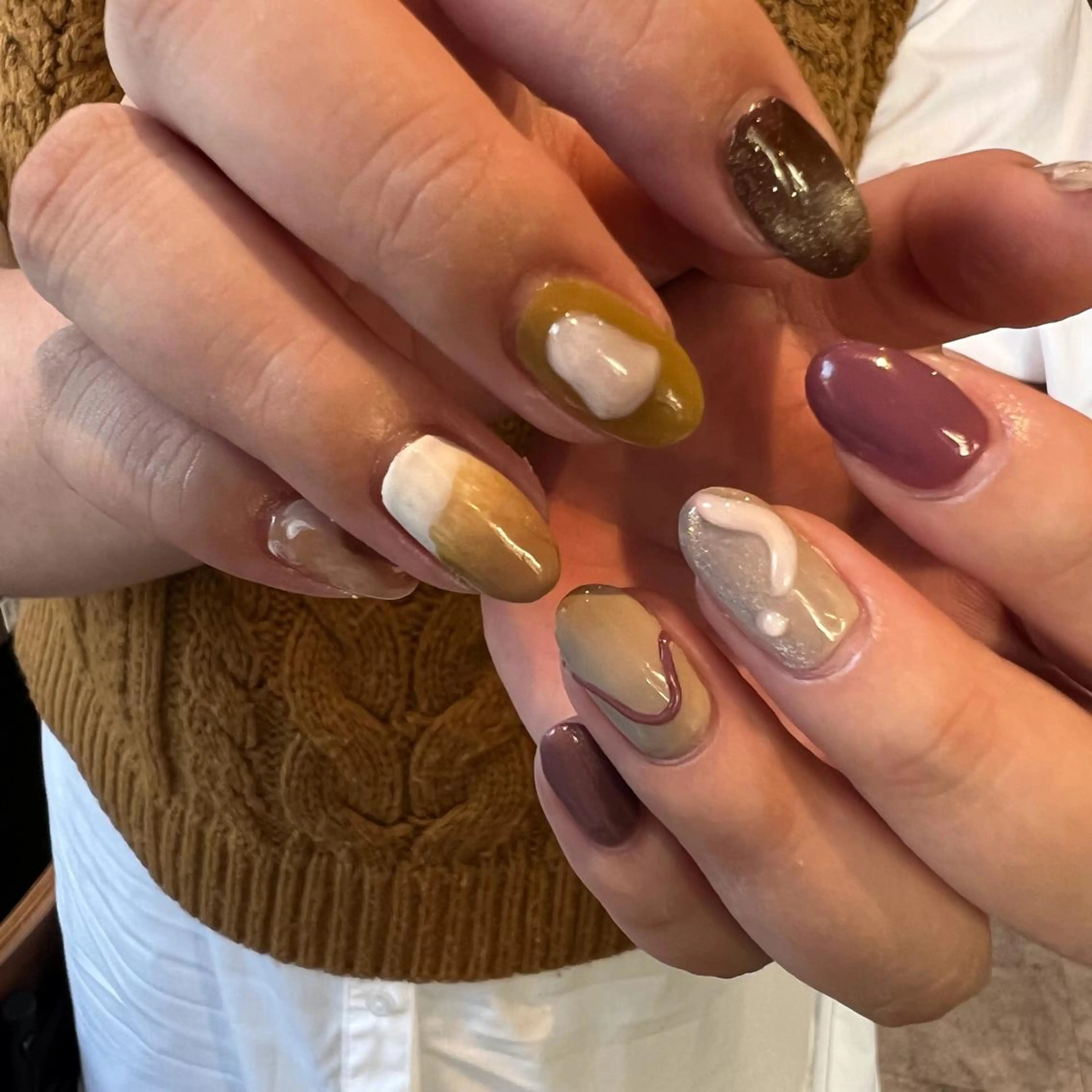 ネイル ニュアンスネイル ぷっくりネイル パラジェル登録サロン N°nail 立川のネイルデザイン
