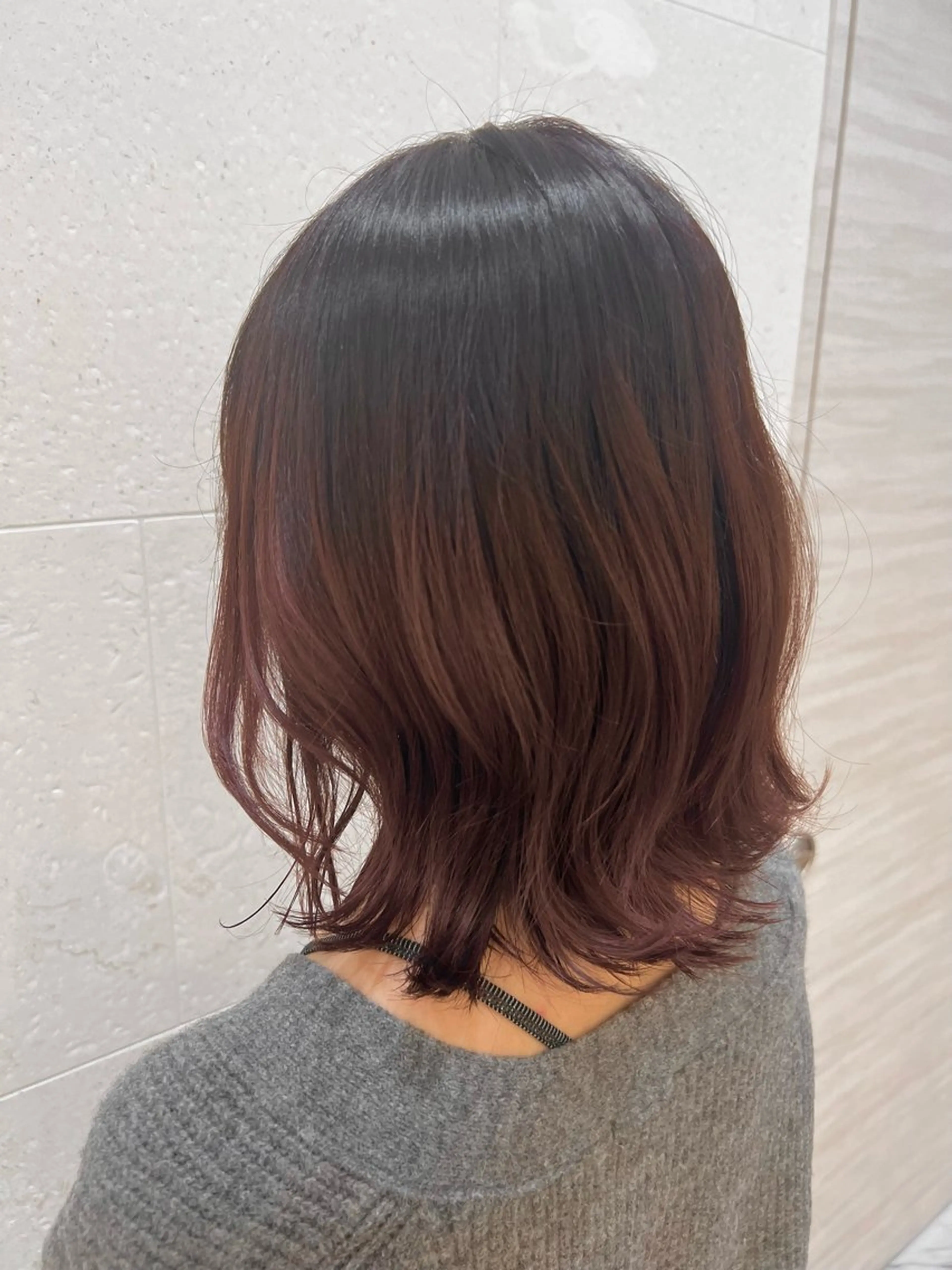 ミディアム カラー ヘアカラー 鈴木 愛華のヘアスタイル