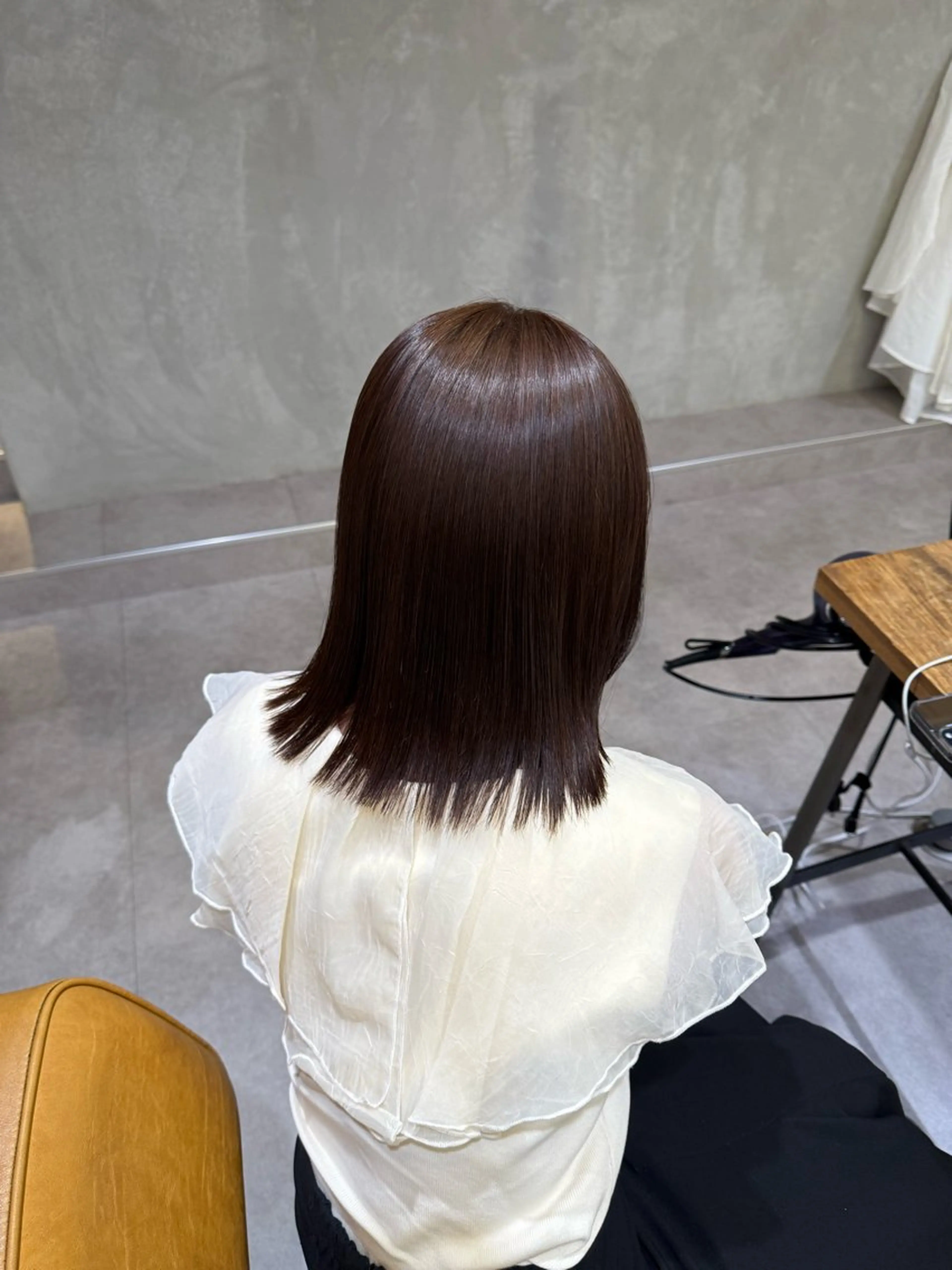 ミディアム 縮毛矯正 SARA 【大阪梅田】のヘアスタイル