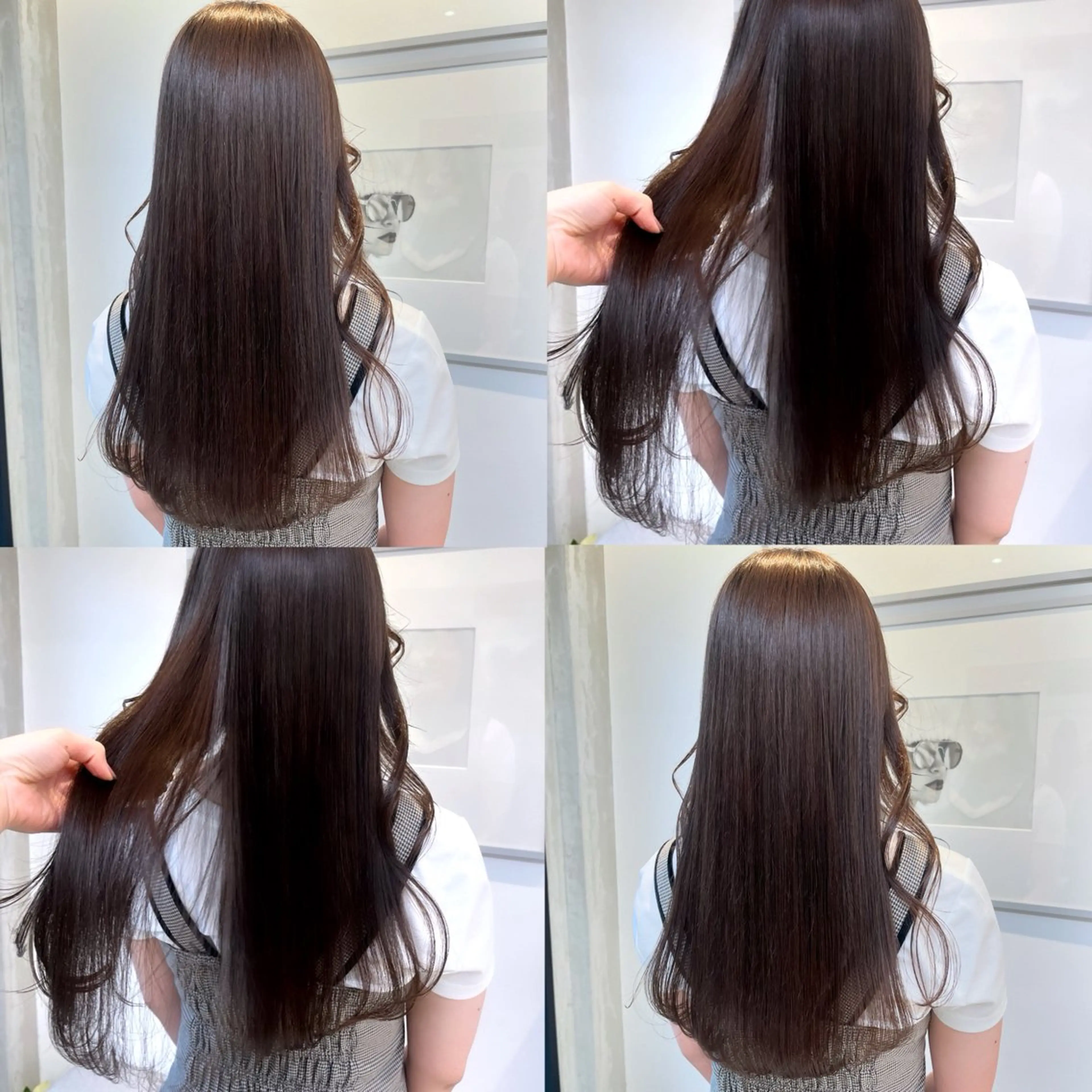 セミロング カラー ブラウンカラー 透明感カラー グレージュ シアーブラウン ヘアカラー トリートメント ヘッドスパ ヘアセット カジュアルを女っぽく 𝗮𝘆𝗮𝗰𝗼のヘアスタイル