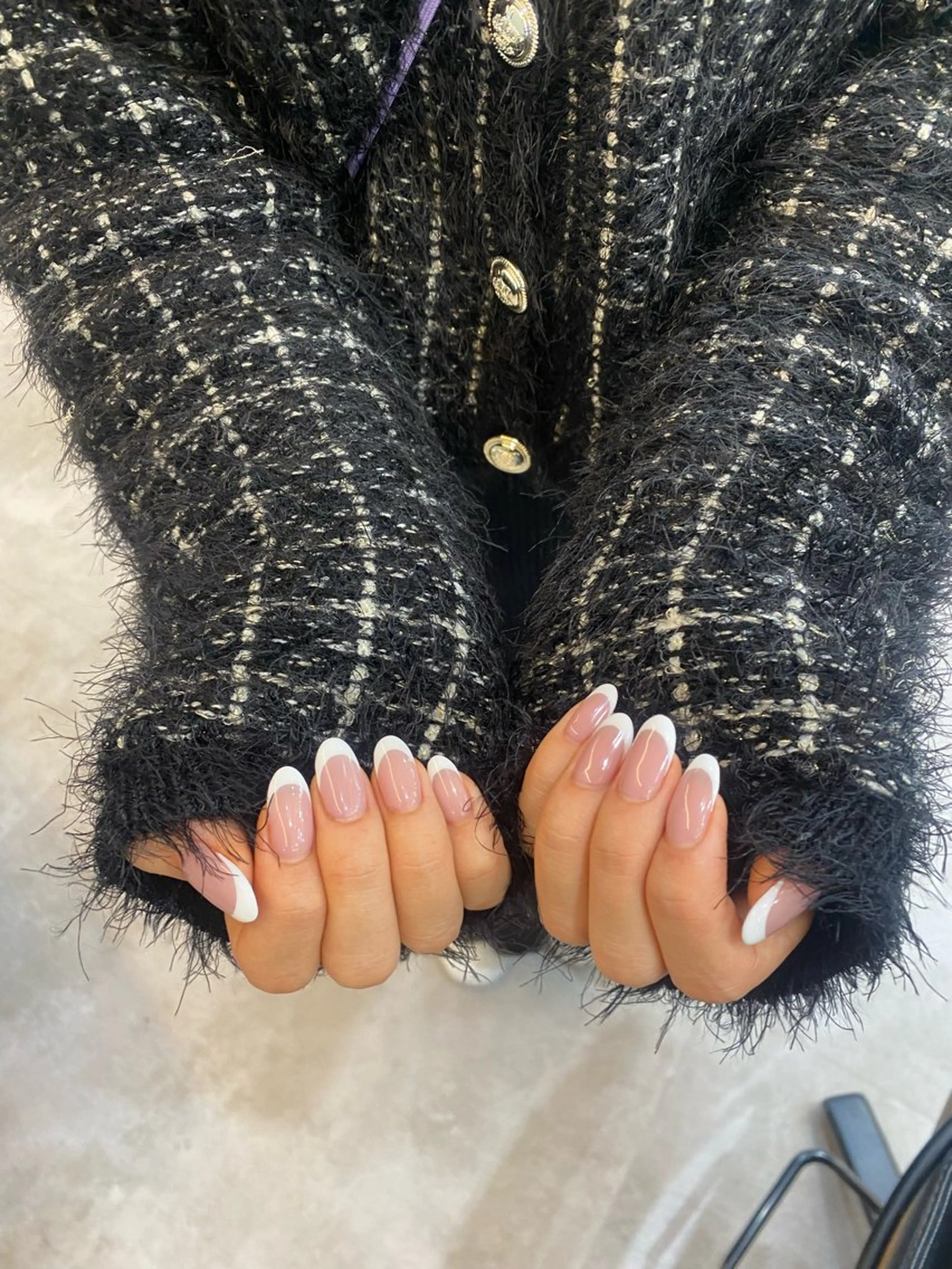 ネイル フレンチネイル ホワイト Mao ♡のネイルデザイン