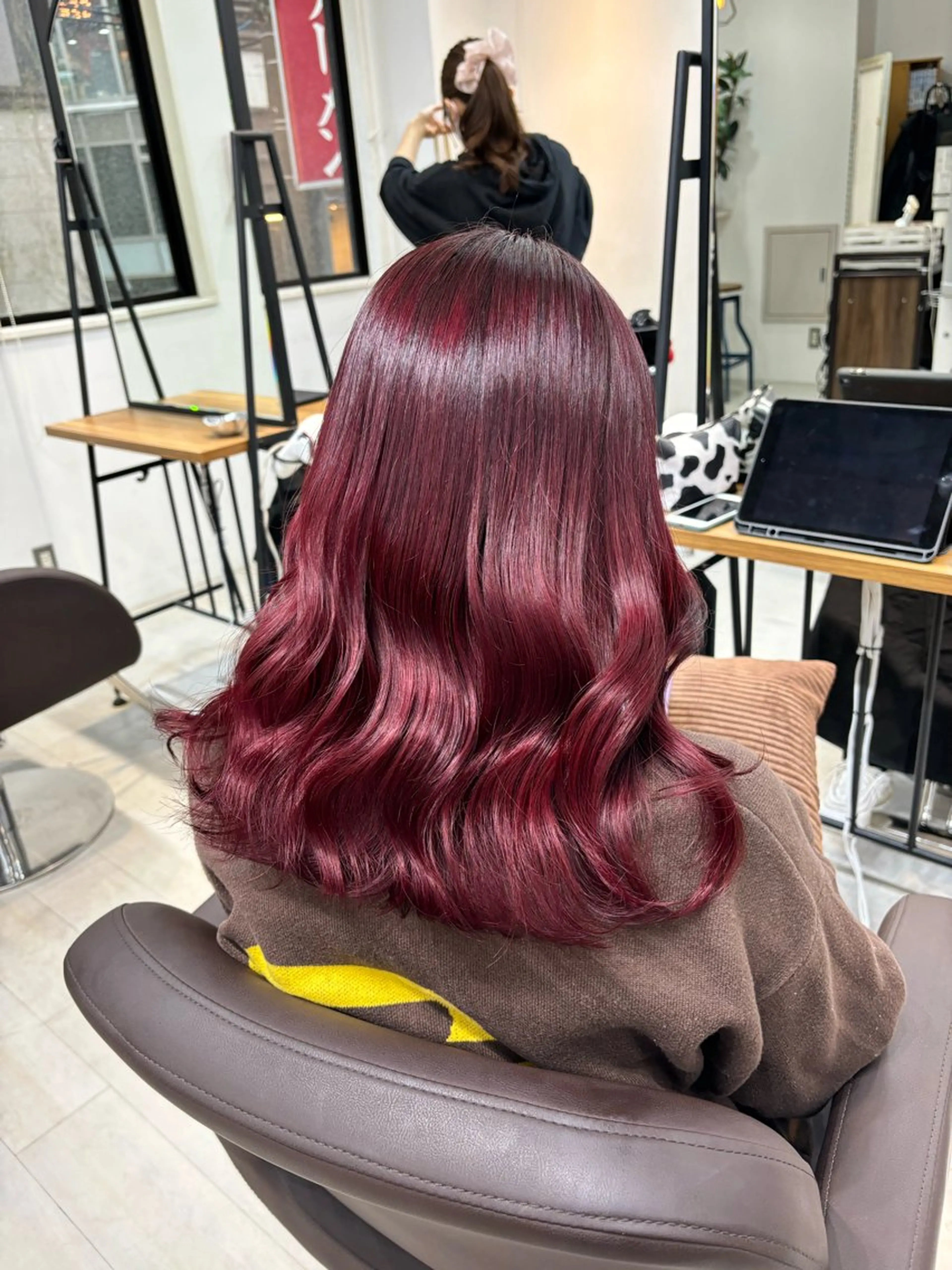 ロング ヘアカラー トリートメント ヘッドスパ ヘアセット I S所属・🌿透明感カラー‪ 縮毛矯正✨かずきのヘアスタイル