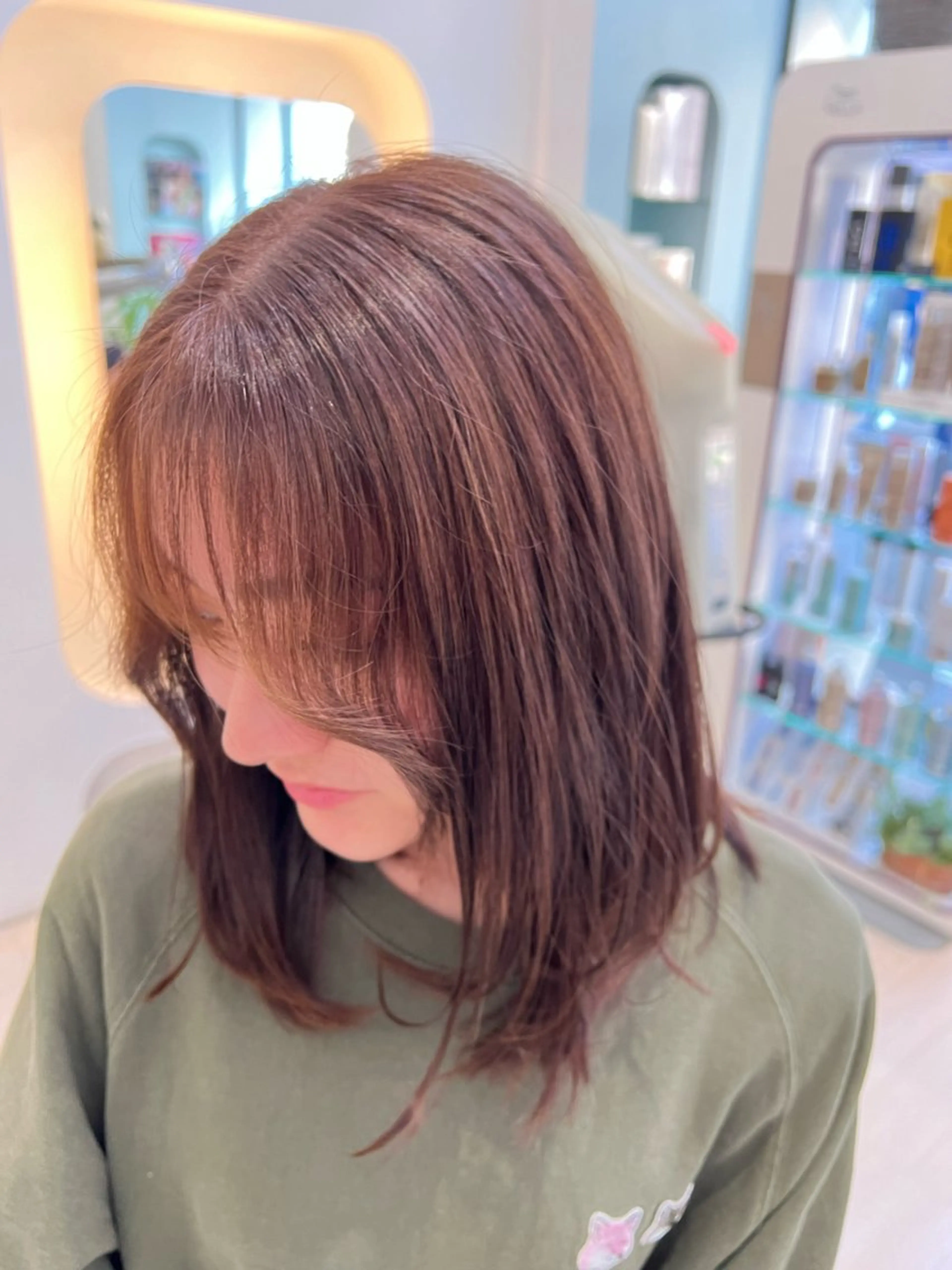 ミディアム カラー パーマ ヘアアレンジ メンズ カット ヘアカラー トリートメント 堀井 凌平のヘアスタイル