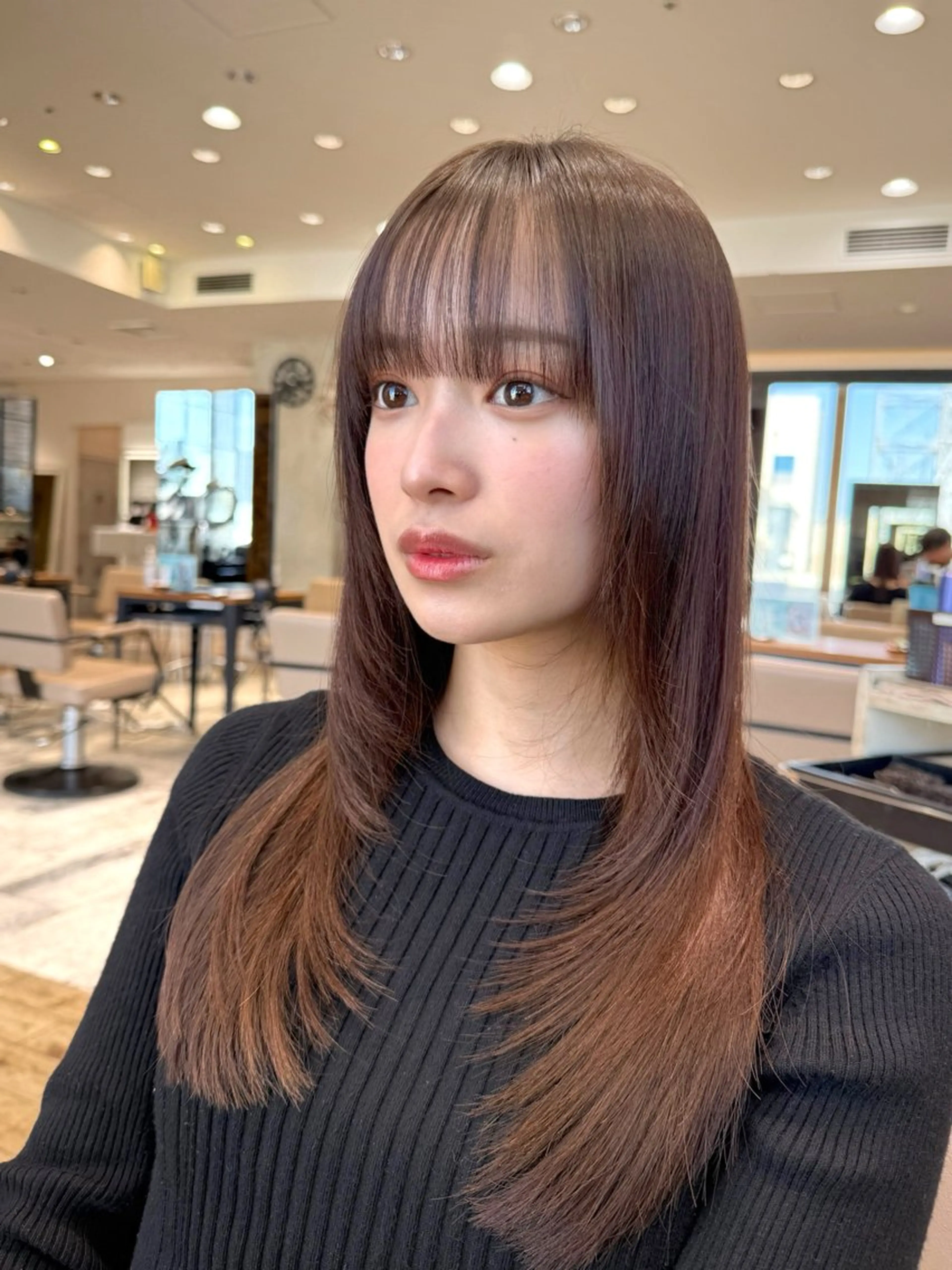 ロング カラー トリートメント カット ヘアカラー トリートメント ヘッドスパ レイヤー/艶カラー 韓国/石戸谷海斗のヘアスタイル